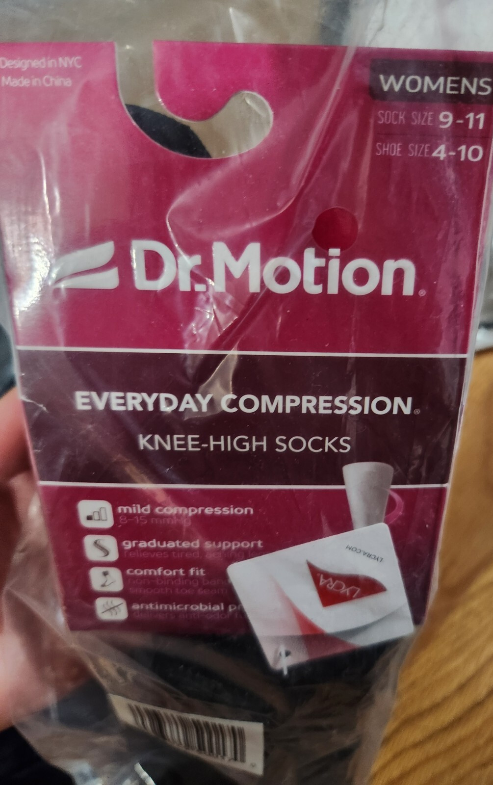 Dr. Motion Everyday Compression Knee High Socks BLACK Womens 9-11