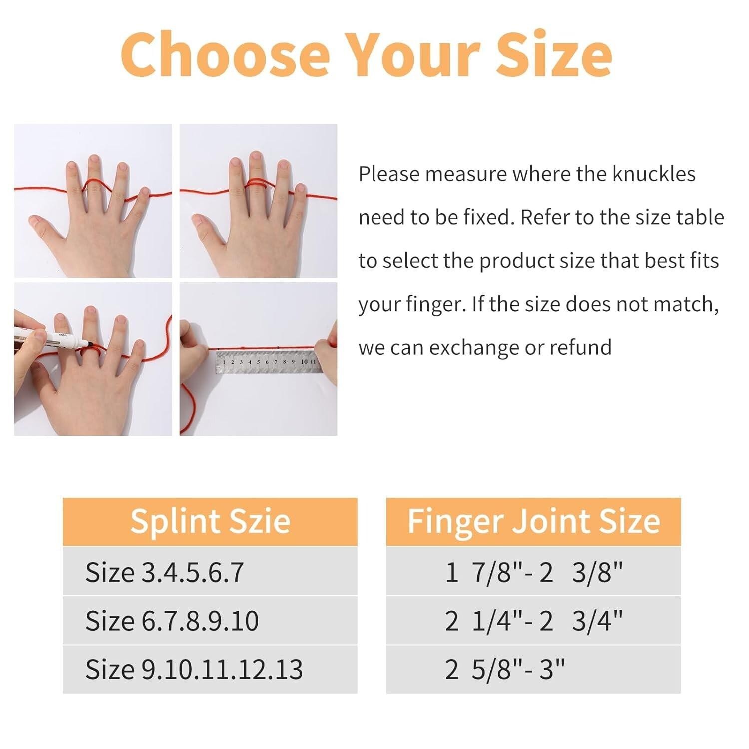 Oval Finger Splints, 5pcs Oval Trigger Finger Splint for Size 6,7,8,9,10