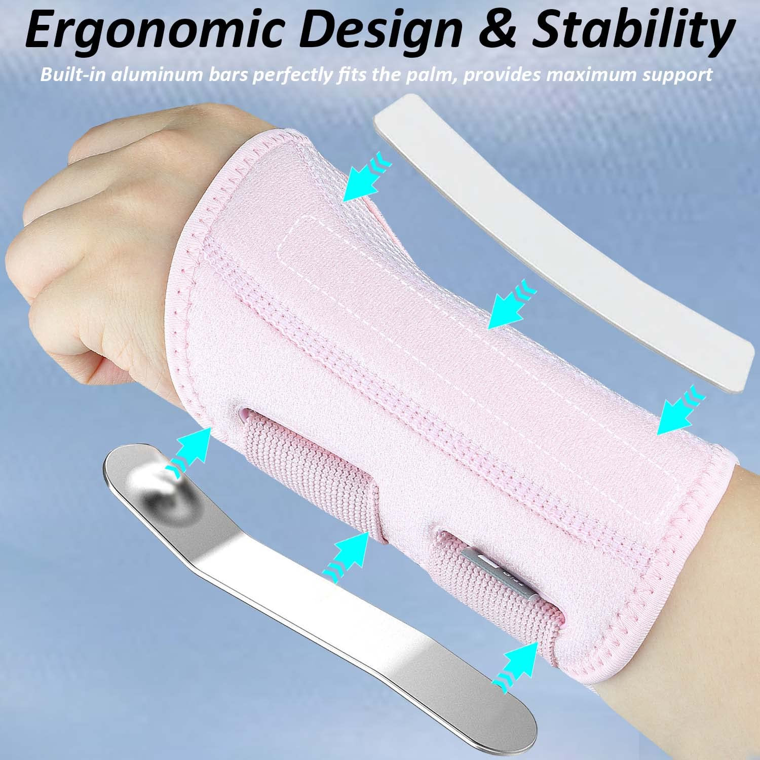 Compression Wrist Brace for Men and Women, Recovery Night Wrist Sleep Support…