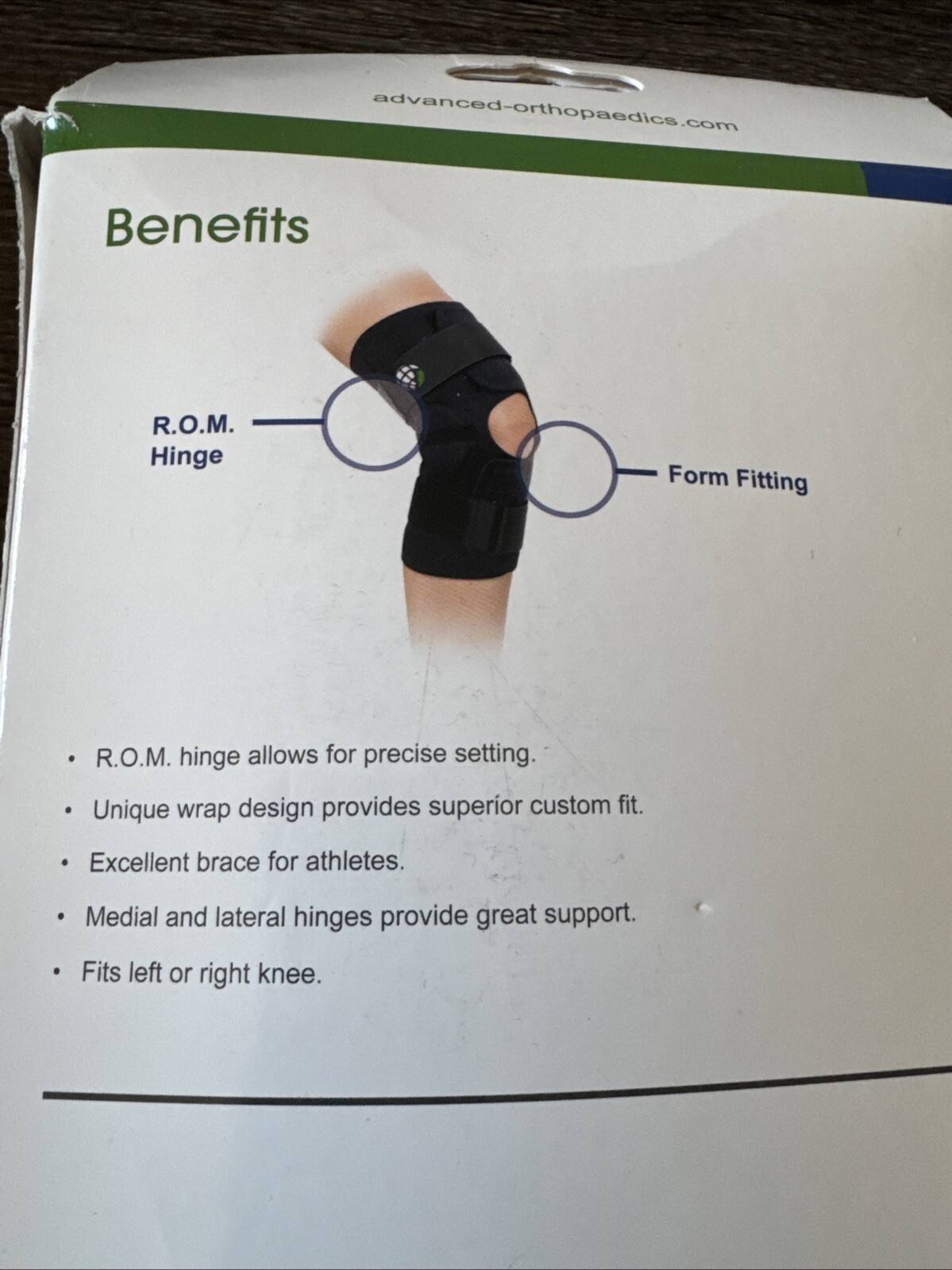 Advanced Ortho Min-Knee Hinged Knee Brace 627 & Sport Sleeve Support 307 LARGE