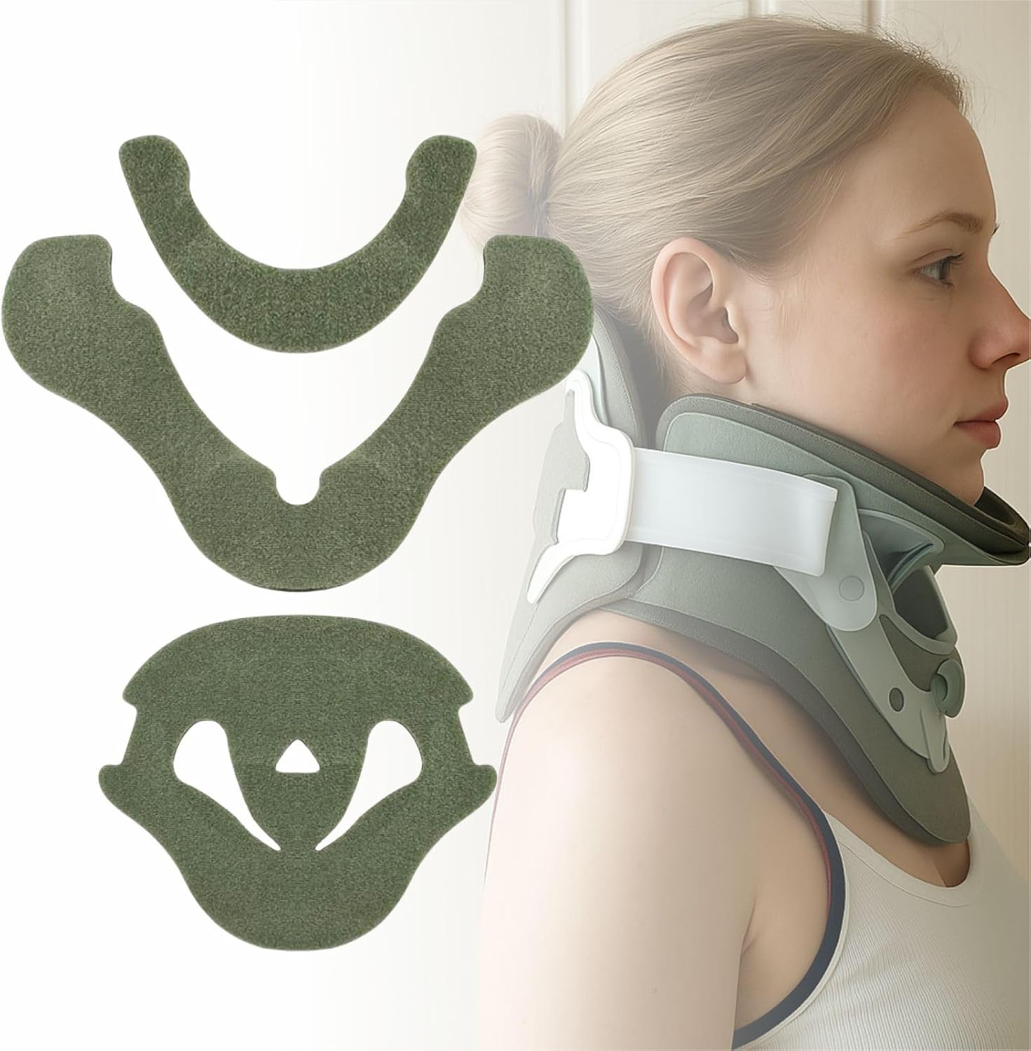 Cervical Collar Replacement Pads Compatible with Vista Neck Brace Cotton Liner I
