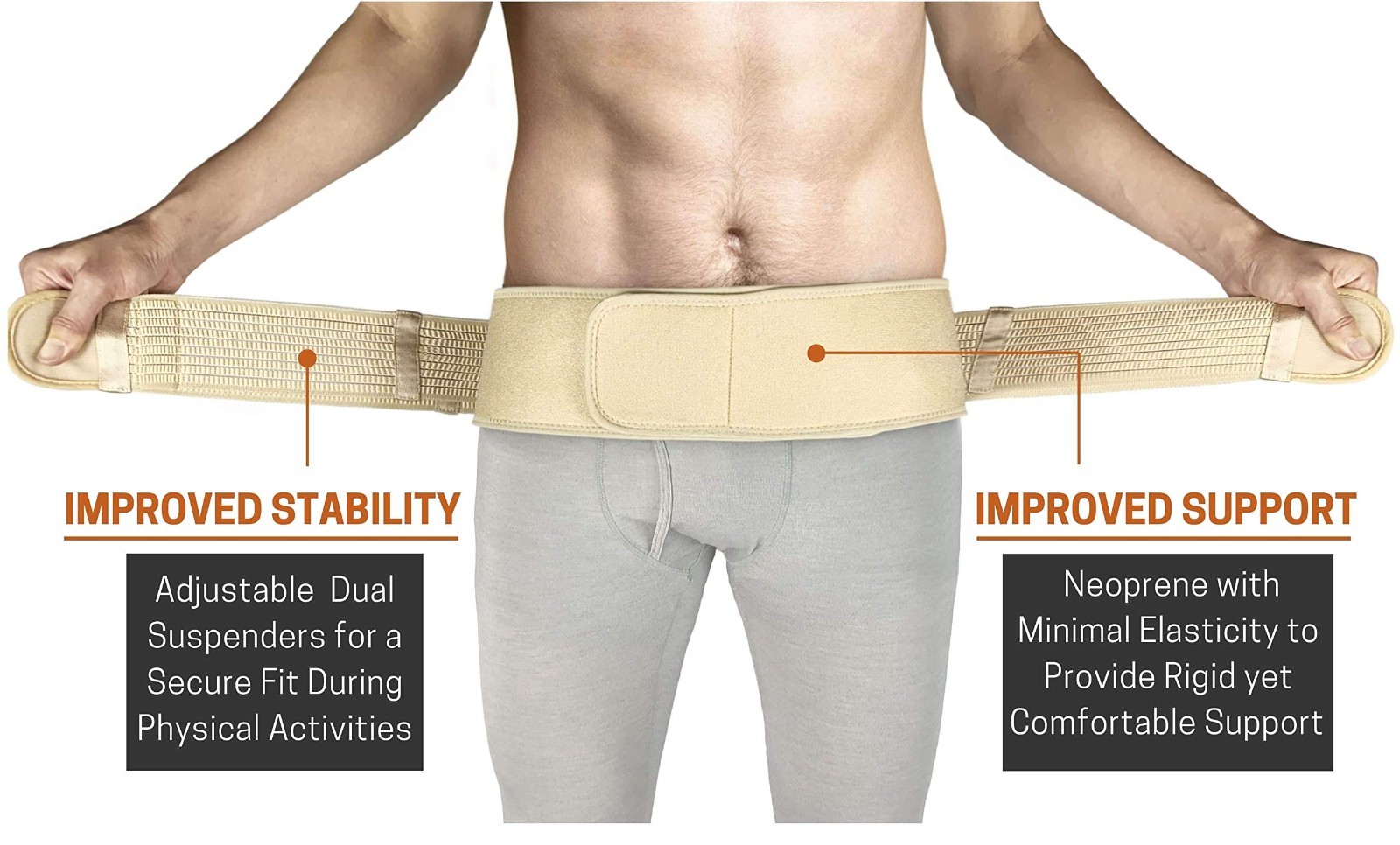 Sacroiliac Hip Belt for Sciatica Relief | Pelvic & Lower Back Pain Support (Nude