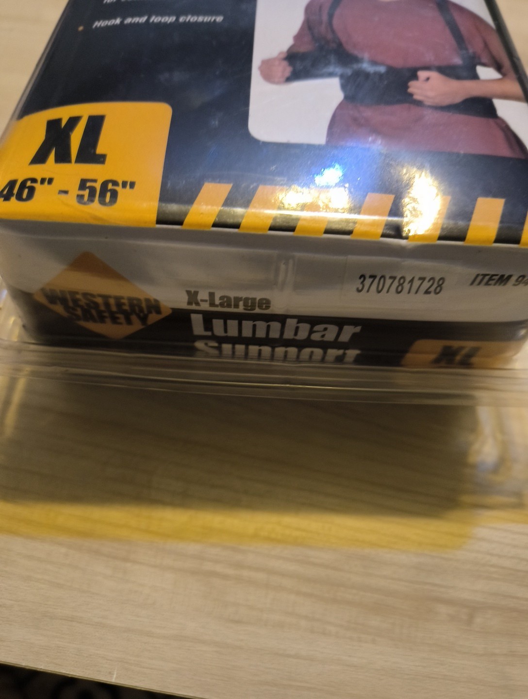 Western Safety Lumbar Support Posture Back Support Belt Size XL 46”-56” New