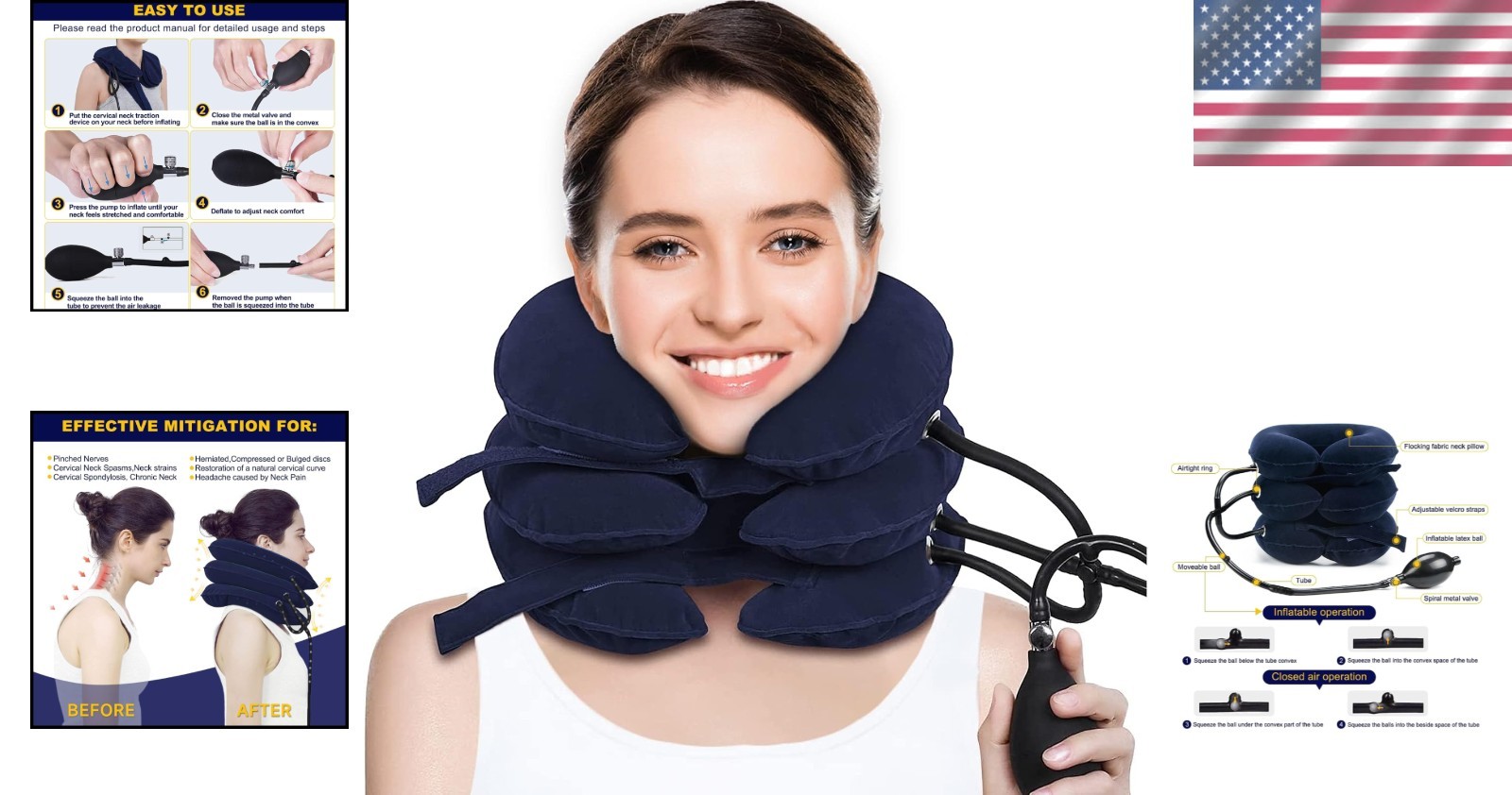 Ergonomic Cervical Traction Device for Neck Pain Relief – Portable & Comfortable