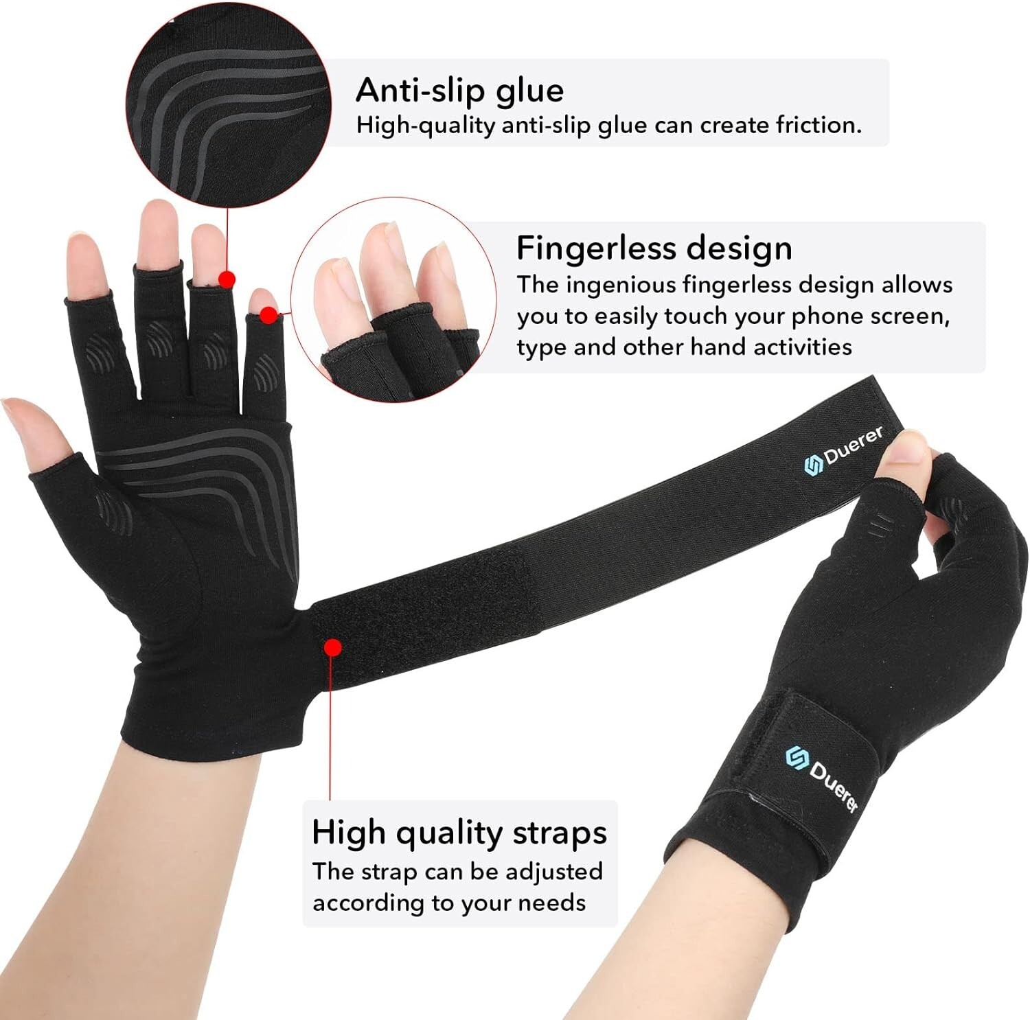 Advanced Arthritis Compression Gloves: Therapeutic Relief with Adjustable Straps