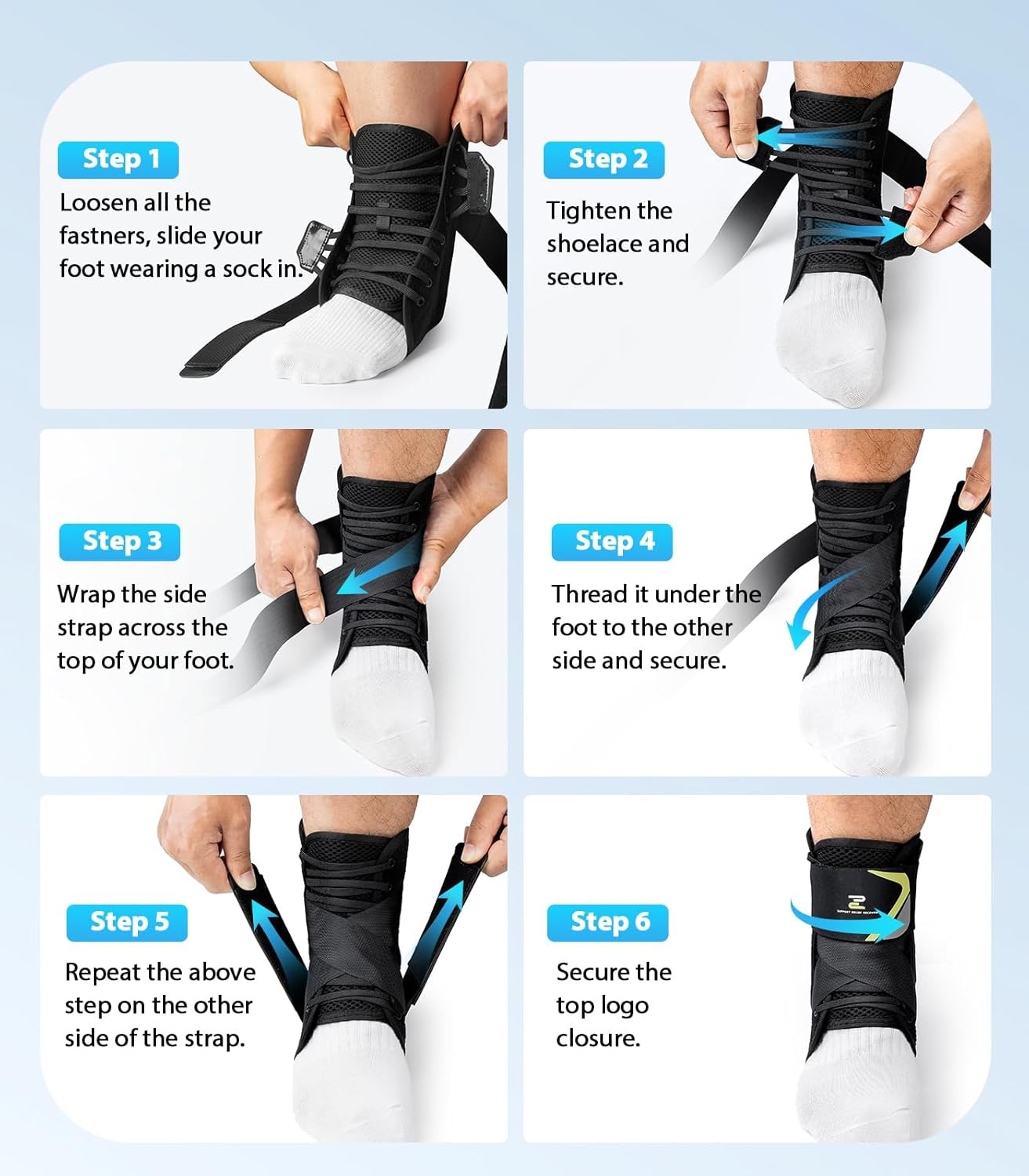 ZOELION Ankle Brace for Men Women with Autoadaptive Side Pads, Slim Fit & Flex..