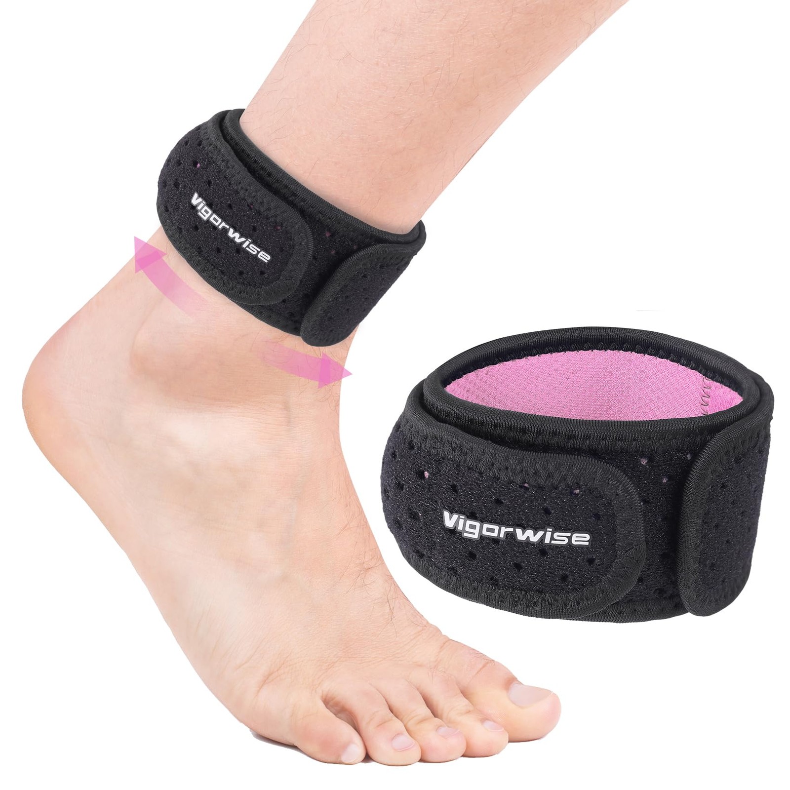 1 PCS Achilles Tendonitis Brace Women Adjustable Ankle Support Pink Sport