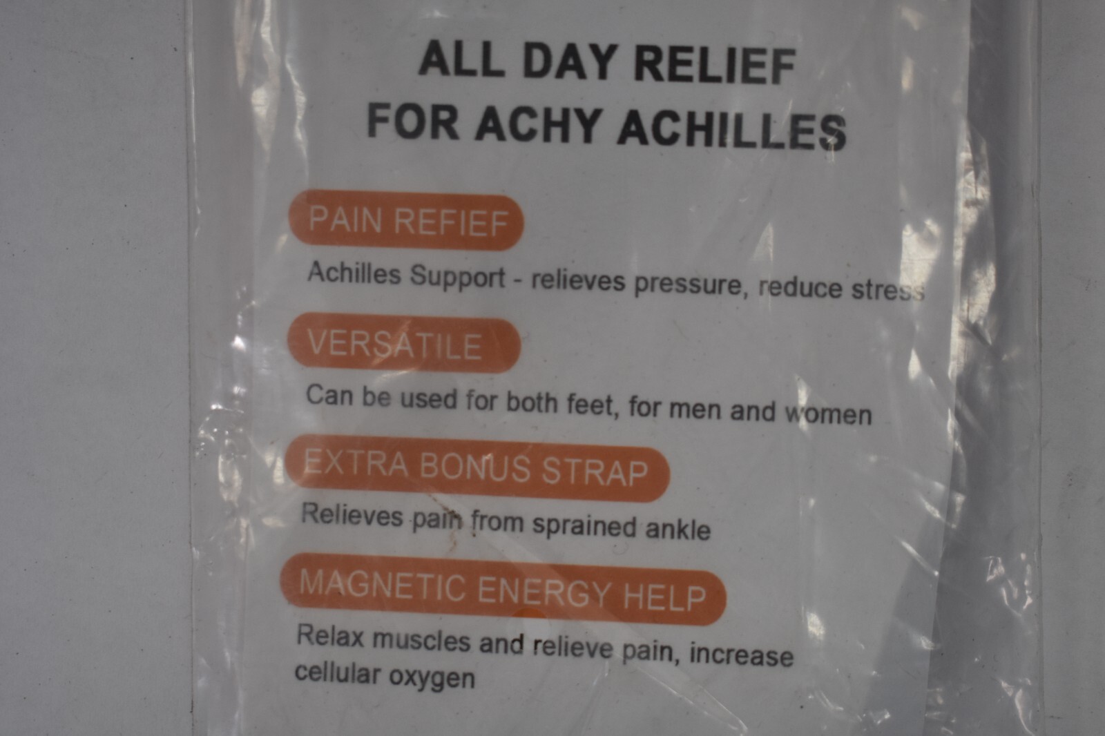 Lot of 4 Vigor Wise Achilles Brace Adjustable Strap Unisex For Ankle Pain Hiking