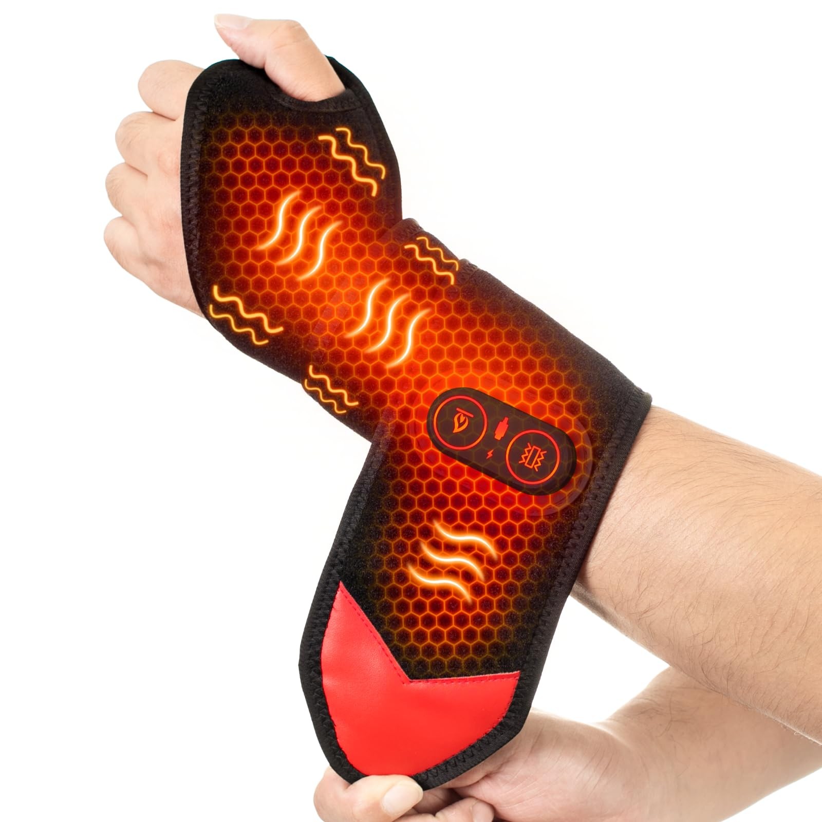 Cordless Wrist Hand Heating Pad Massage for Carpal Tunnel With 3000mAh Batter…