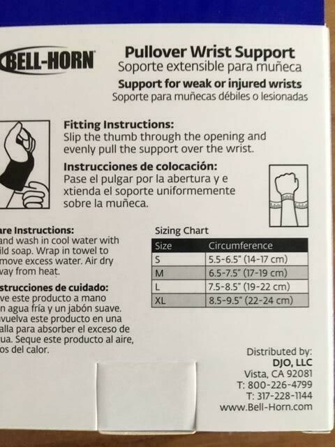 BELL-HORN ELASTIC PULLOVER WRIST SUPPORT LARGE 7.5-8.5″ BEIGE BRAND NEW IN BOX
