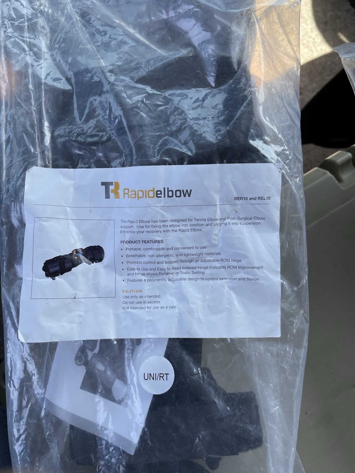 TR Rapidelbow Brace Right Arm Tennis Elbow and Post-Surgical Elbow Support