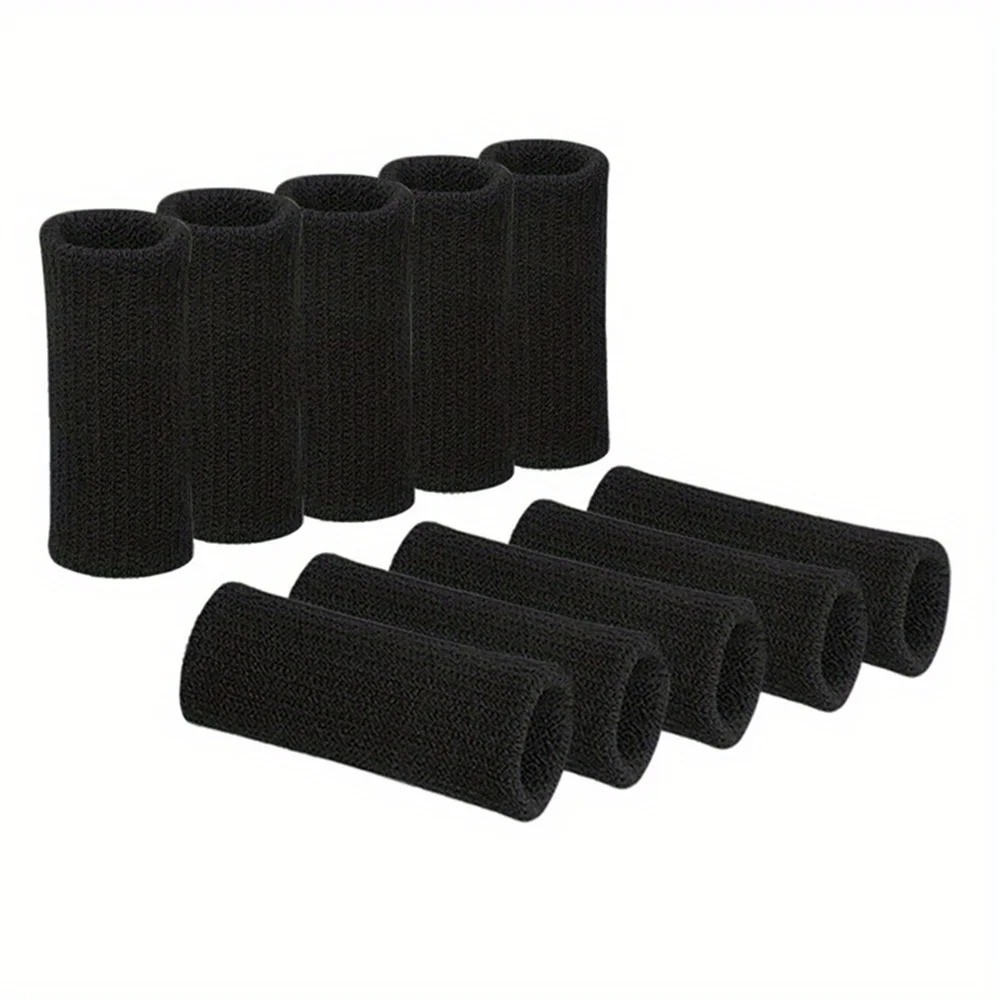 10PCS Finger Support Sleeves Thumb Brace Sports Compression Protector Gloves