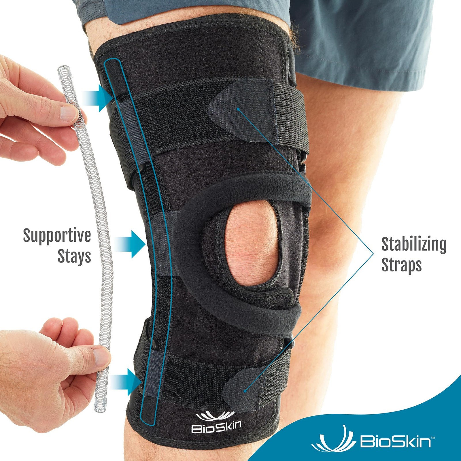 Bioskin Wraparound Patella Stabilizer Knee Brace For Patellofemoral Pain