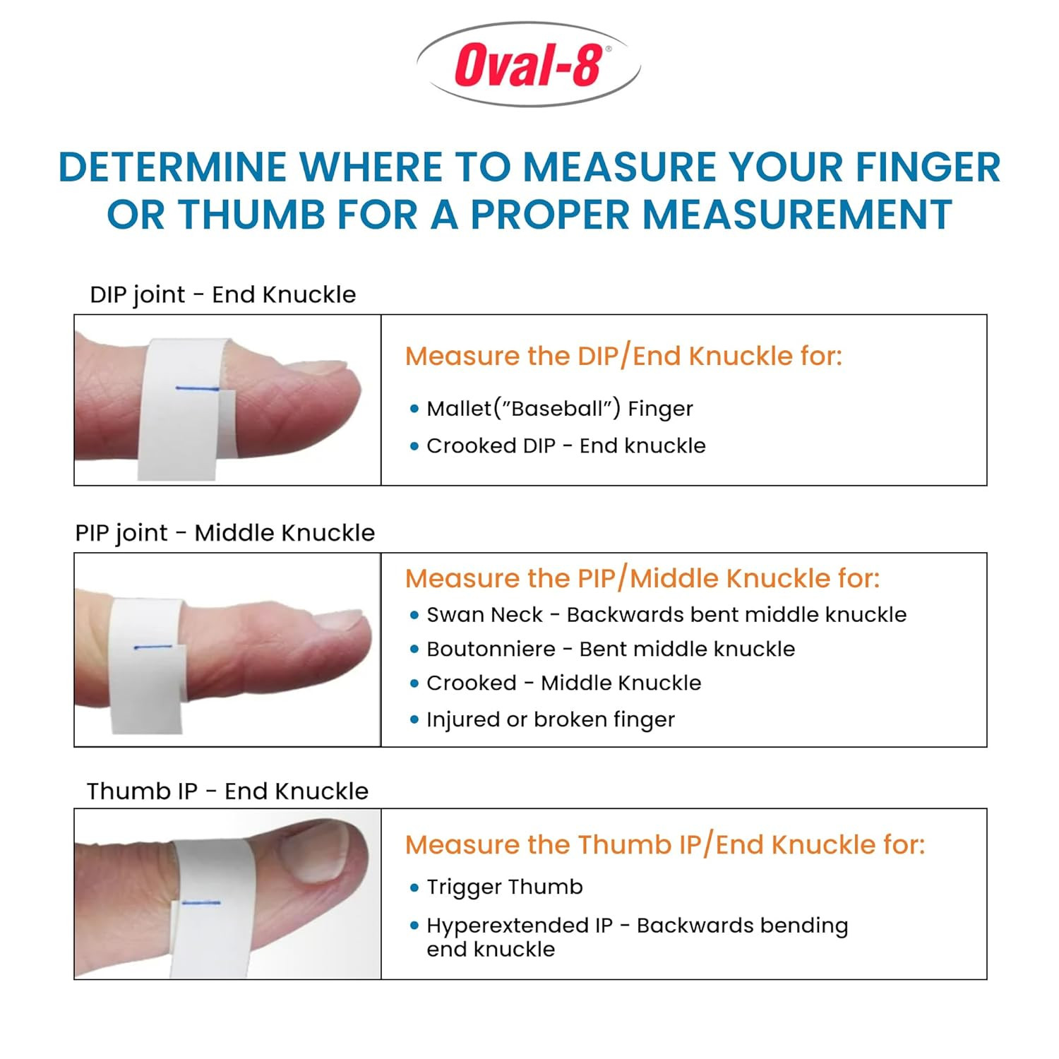 3-Point Products Oval-8 Finger Splint, Size 13, Pack of 1, Beige | Support and P