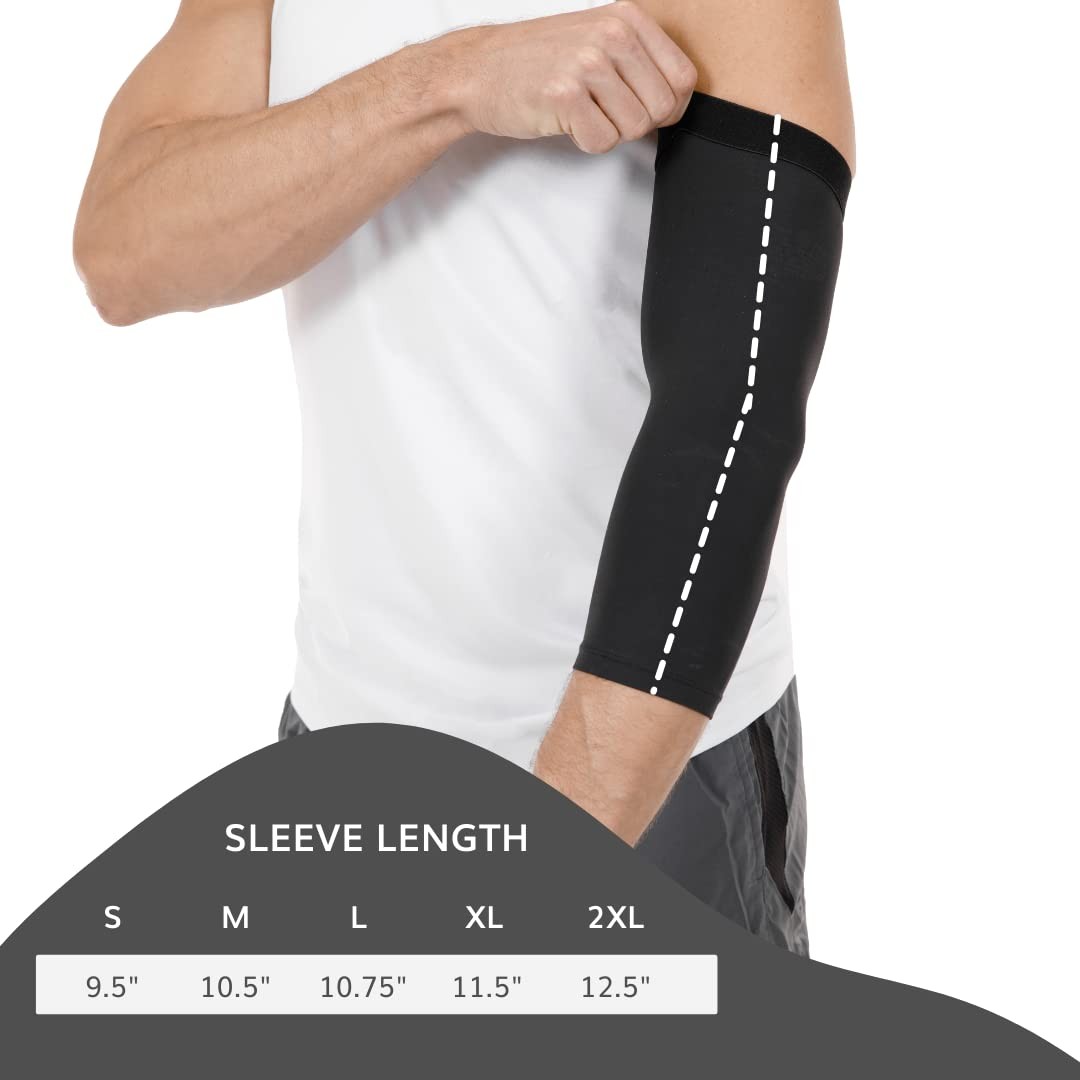 Copper Elbow Compression Sleeve – Men’s and ‘s -Full Arm Brace for Tendonitis…