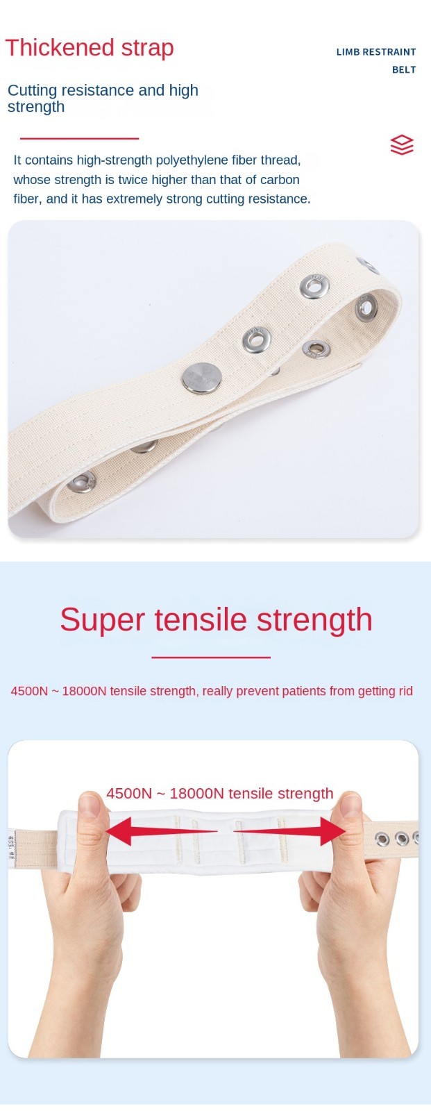 Ankles Feet Standing Magnetic Restraint Belt For Psychiatric Pension Health