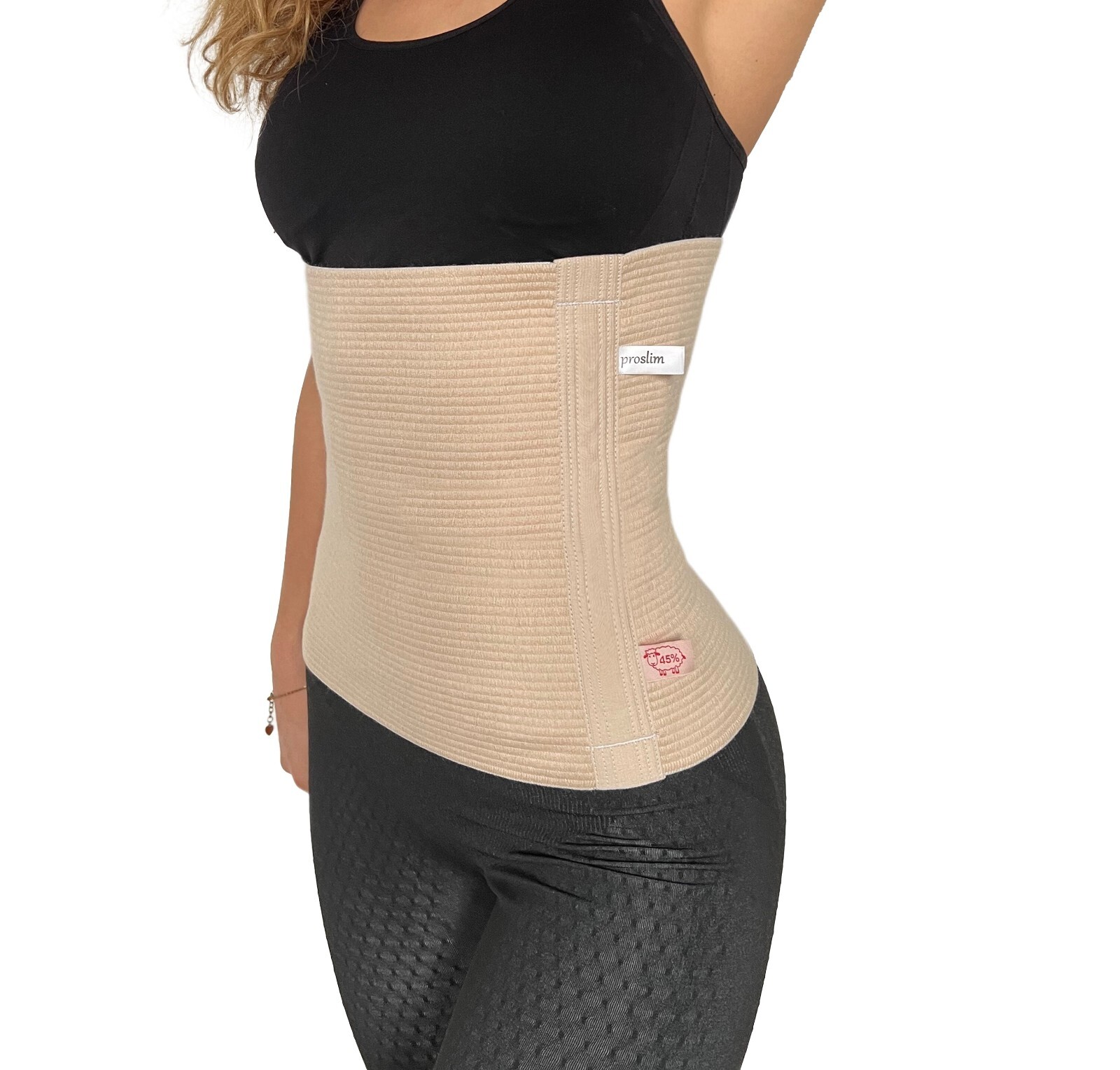 Merino wool and cotton kidney warmer for men and women, hip warmer, back warmer