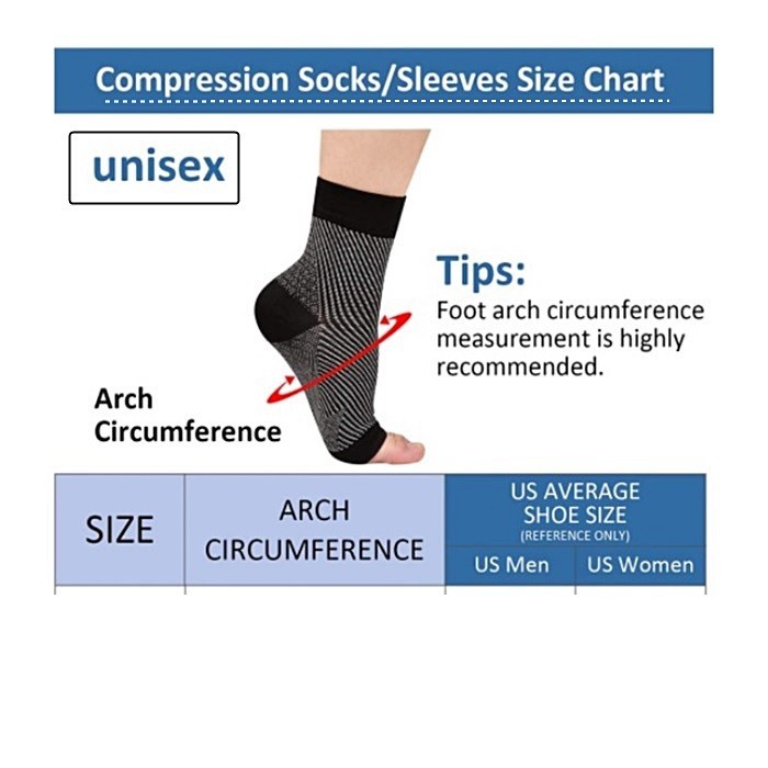 1Pair Plantar Fasciitis Socks Sleeves,30-40mmHg Compression Socks for Ankle