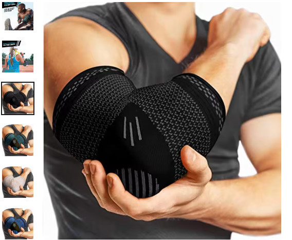 Elastic Elbow Brace Compression Sleeve Sport Support Breathable Arm Pad 1Pc