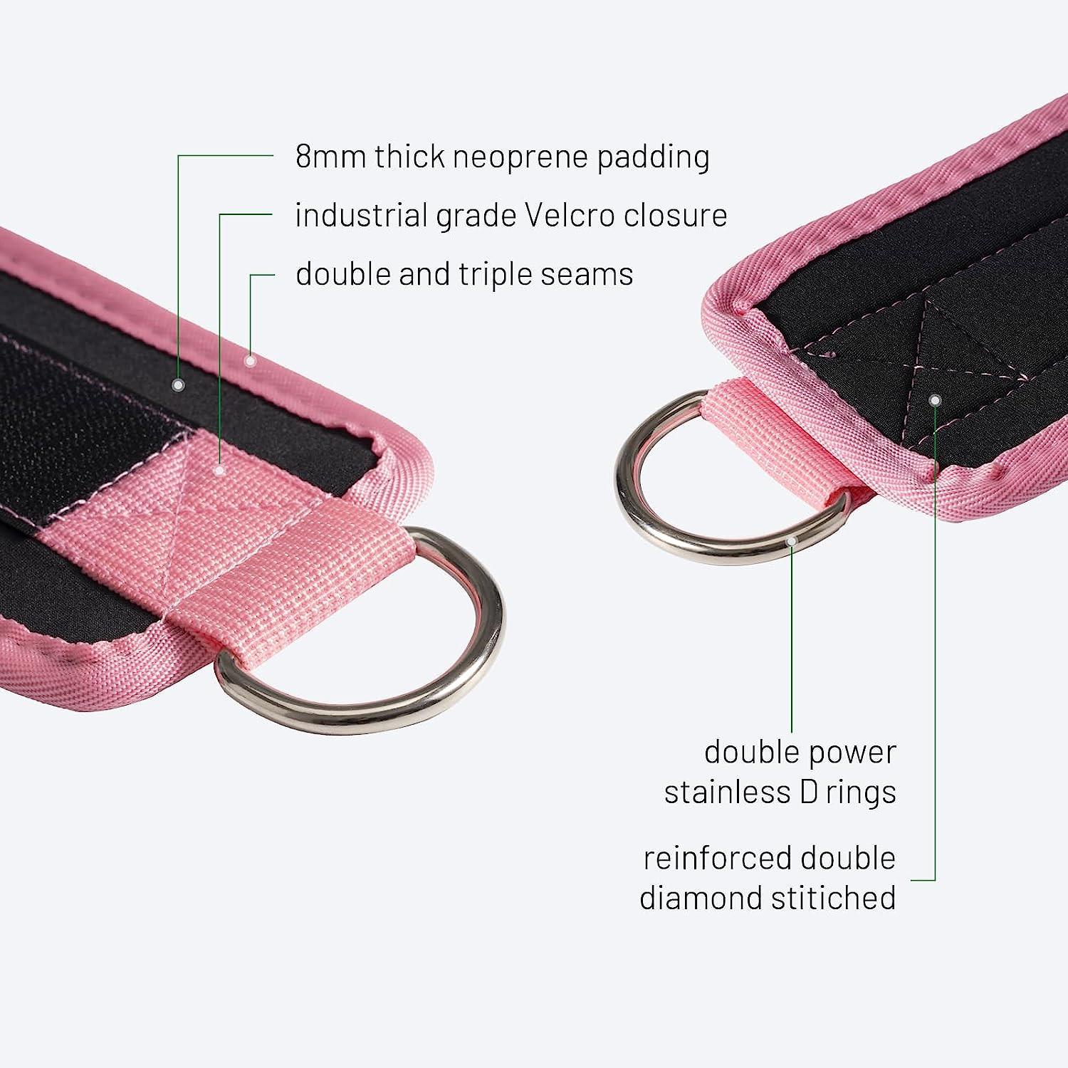 Ankle Strap for Cable Machine,Ankle Cuff for Kickbacks, Booty Hip Abductors,Glut