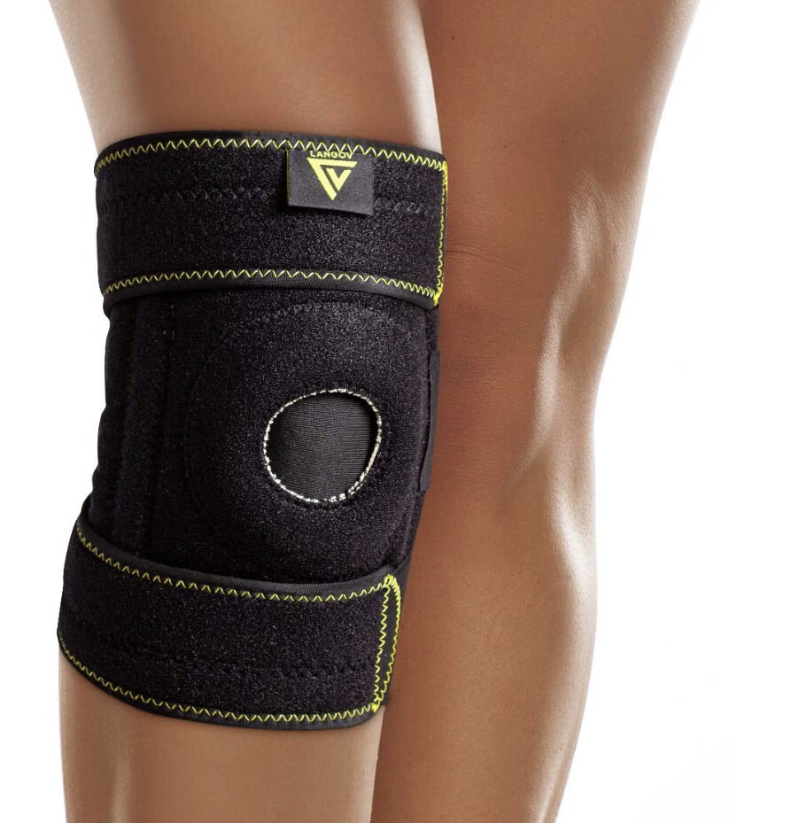 Knee Brace Compression Sleeve – Open Patella Knee Support with Adjustable Straps