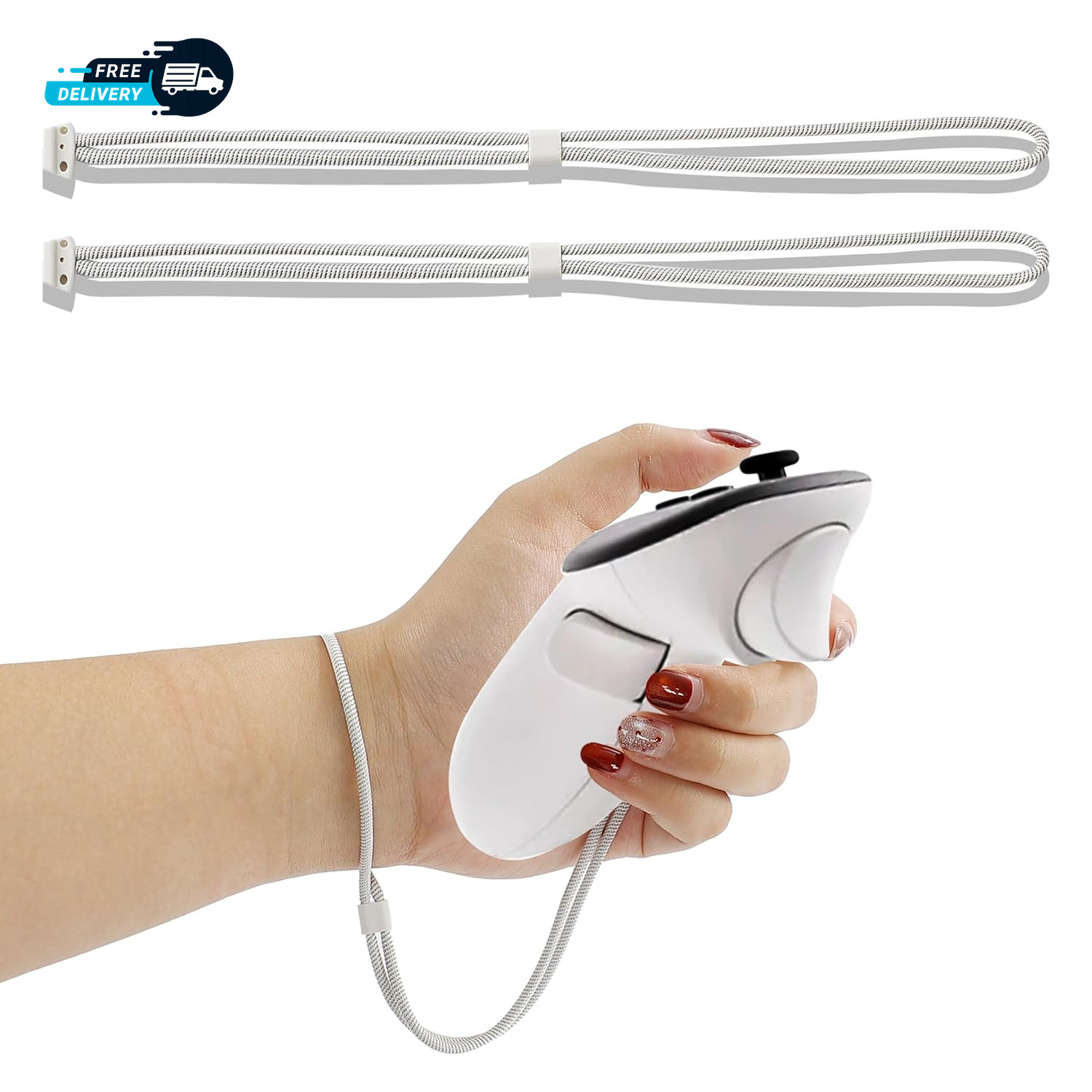 2 Pack Meta Quest 3/3S Adjustable Wrist Straps – Durable Secure Controller