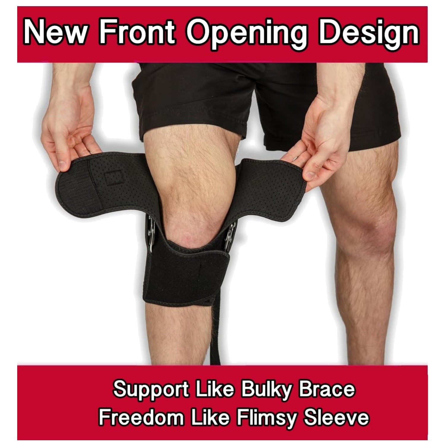 Knee Brace Support with Hinges & Patella Stabilizers