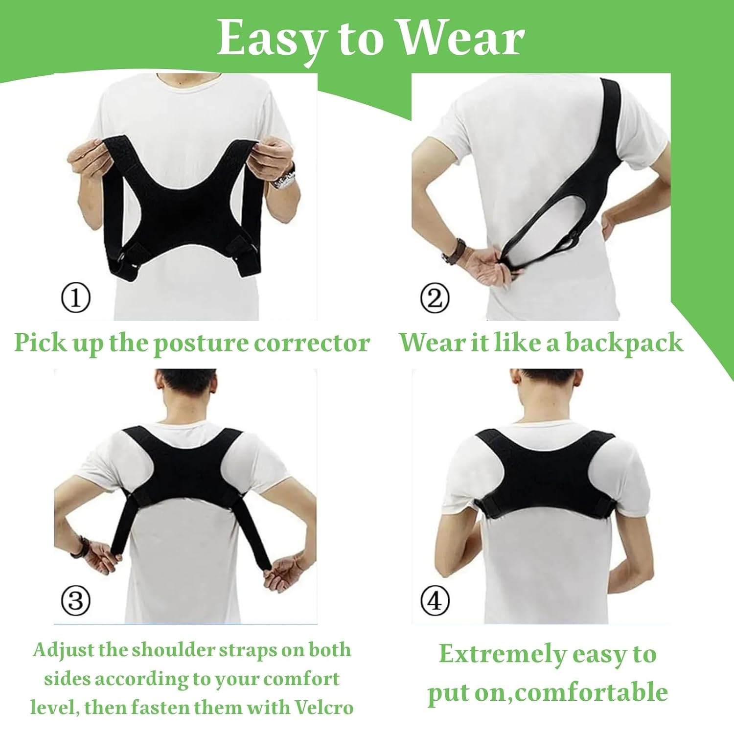 Posture Corrector for Men Women Back Shoulder Support Brace Adjustable