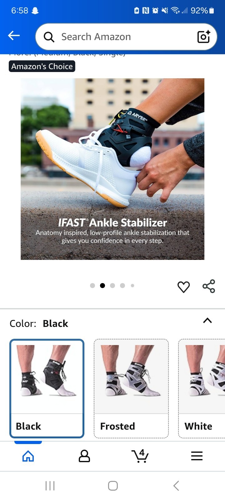 IFAST Ankle Stabilizer Brace Superior Ankle Support for Men and Women XL
