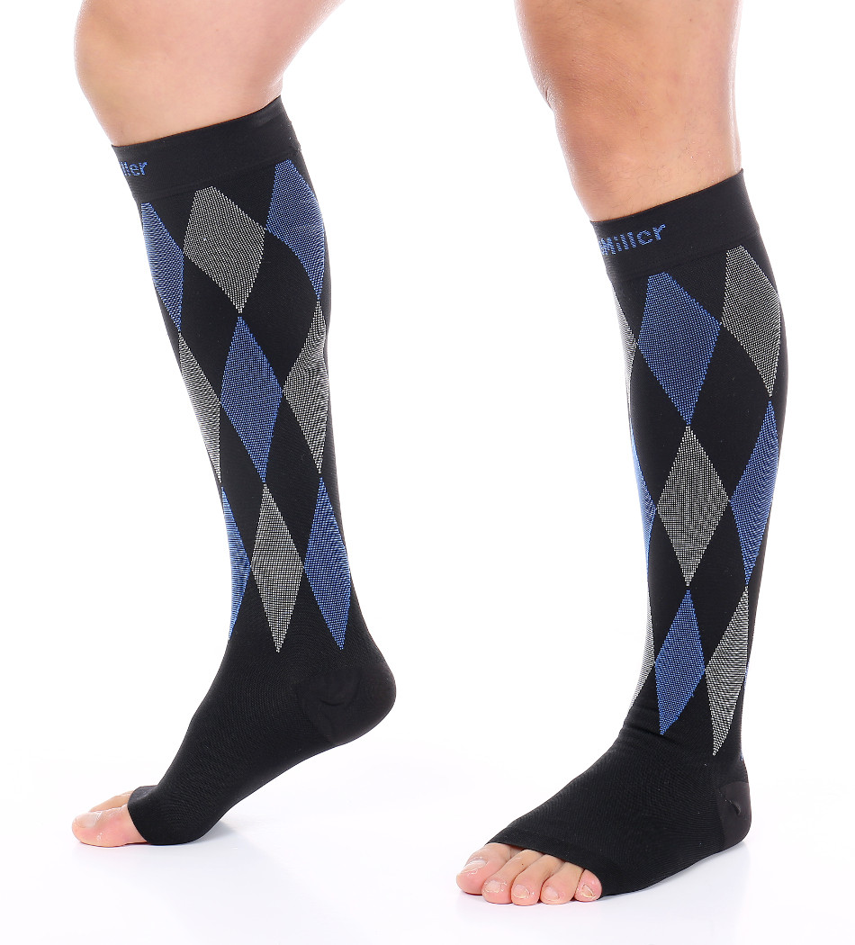Compression Stockings Open Toe Doc Miller 3040 mmHg Sleeves For Varicose Pain