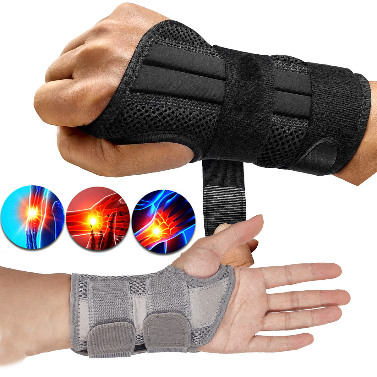 Left Right Wrist Hand Support Brace Splints Carpal Tunnel Sprain Arthritis Pain