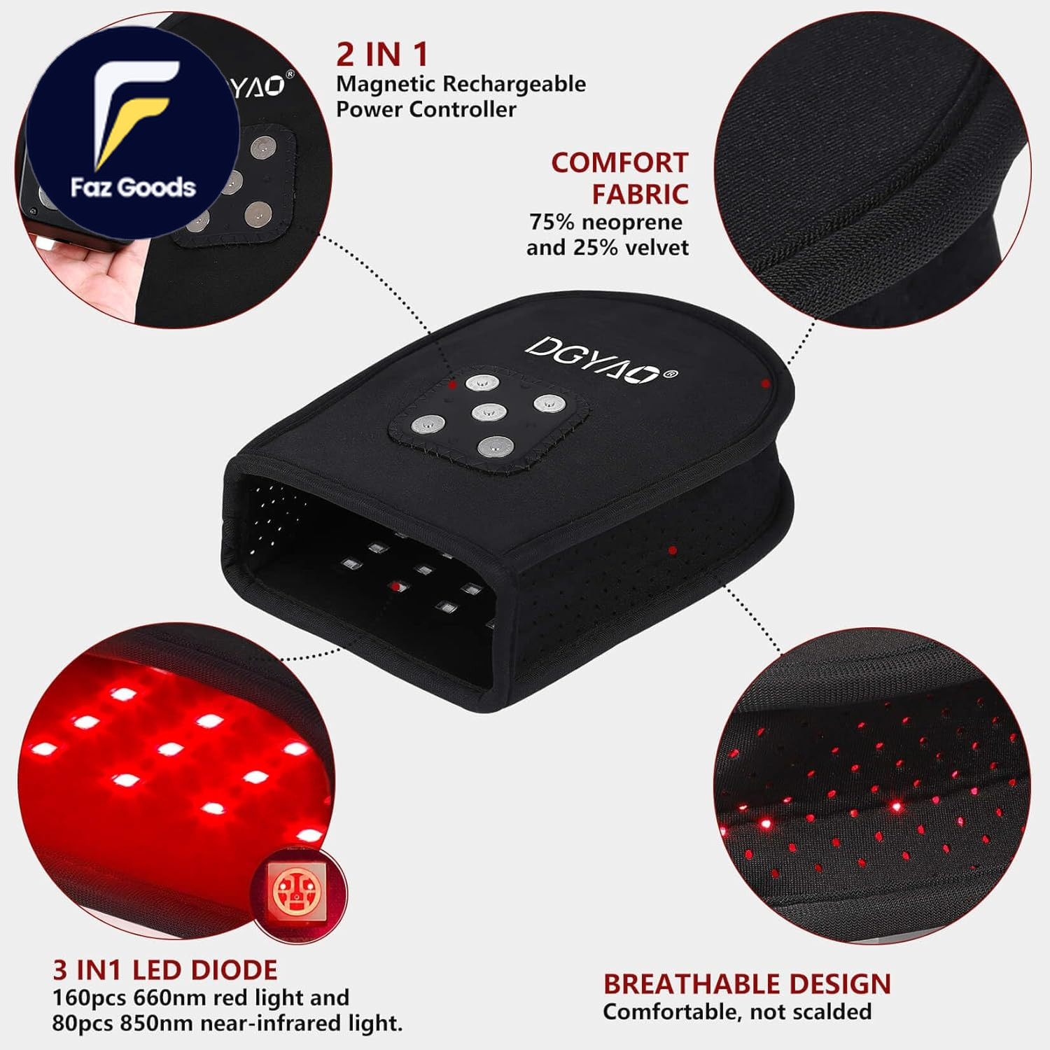 D MAX Cordless Red Light Therapy Hand Glove for Hand Wrist Pain Relief near