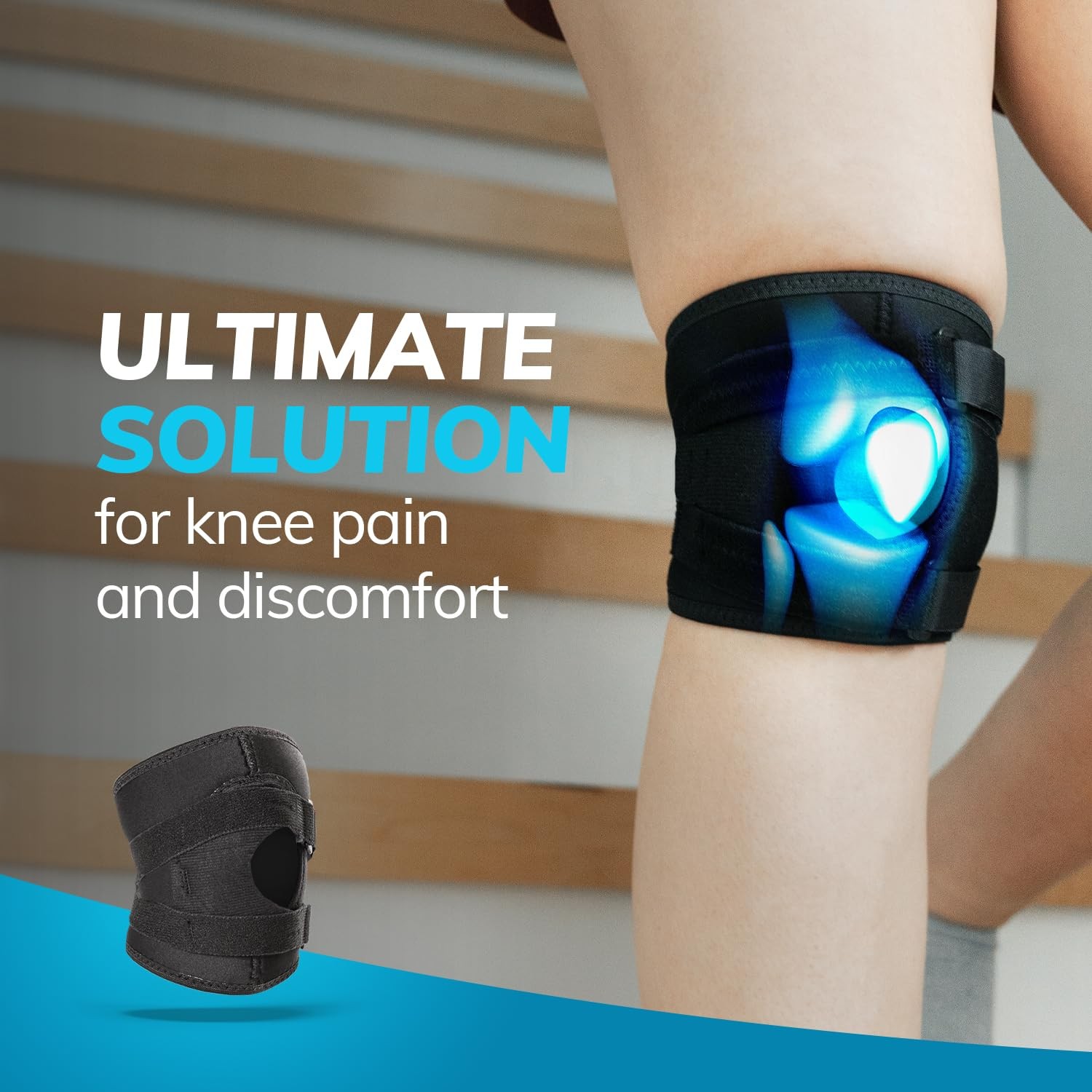 BraceAbility Plus Size Patellar Tracking Short Knee Brace – XXXL Walking Exercis