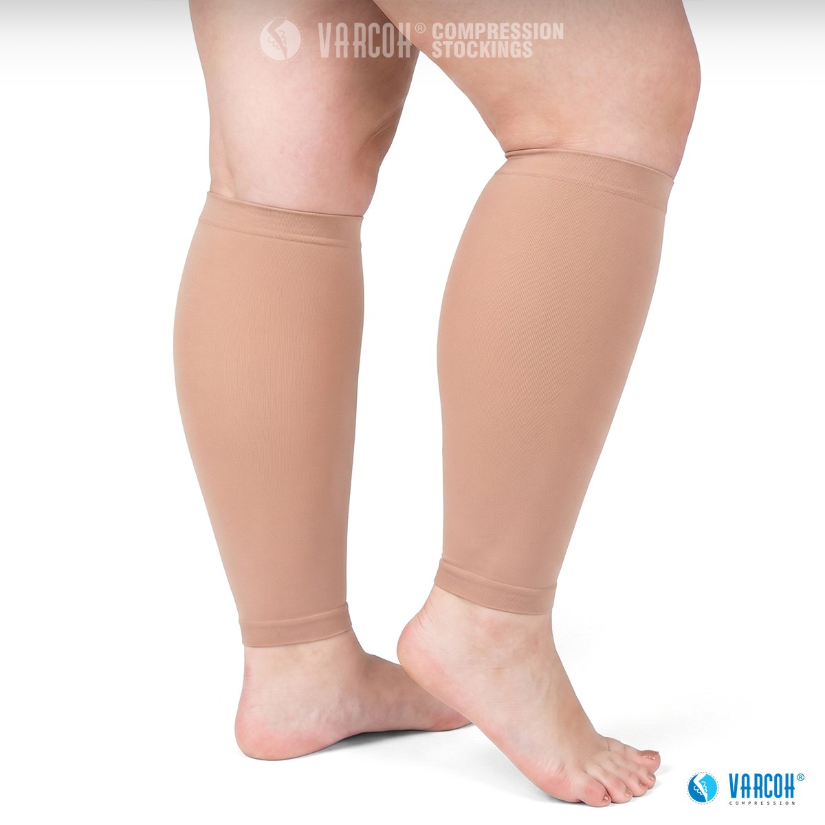 30-40 mmHg Compression Socks Footless Calf Sleeves Sport Recovery Varicose Veins