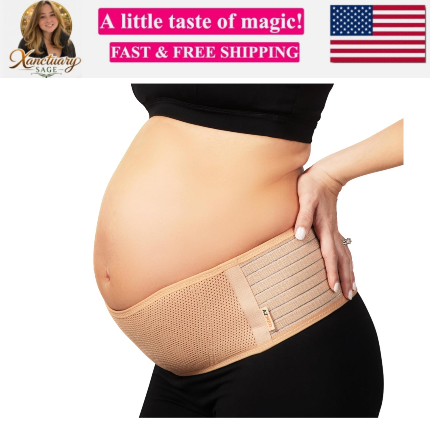 Maternity Belt Back Support – Adjustable Abdominal Binder for Pregnancy – Bel…
