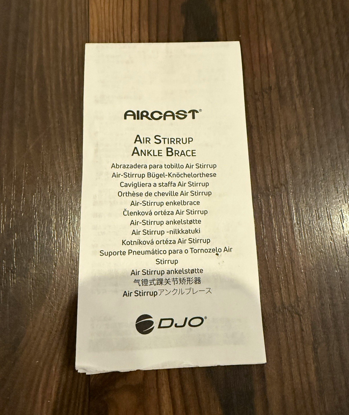 Aircast Air-Stirrup Ankle Brace, Universal, Black/Green, Adjustable, 02E
