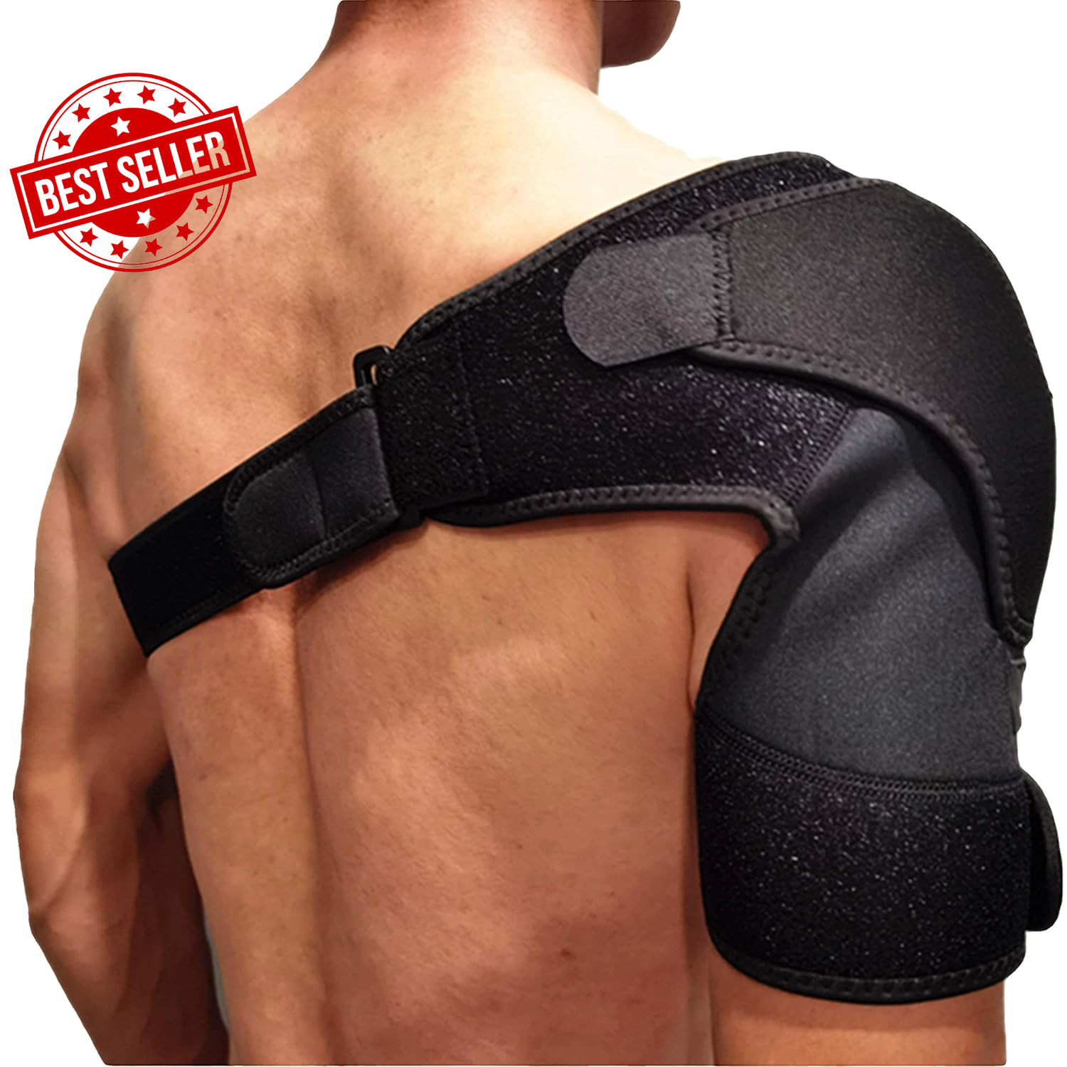 COPPER HEAL Shoulder Brace Adjustable Compression Sleeve Pain Relief