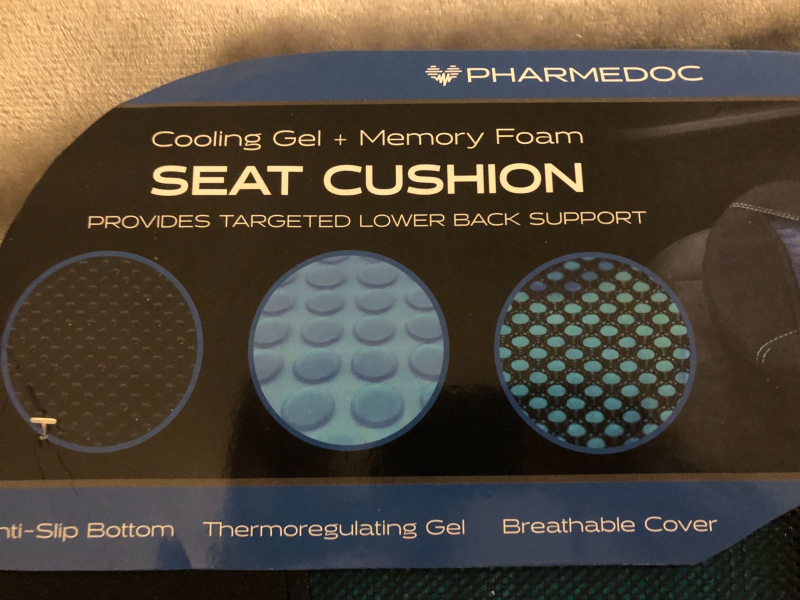B-1746 NEW Pharmedoc Comfort Doctor Gel Cushion Blue FREE SHIP