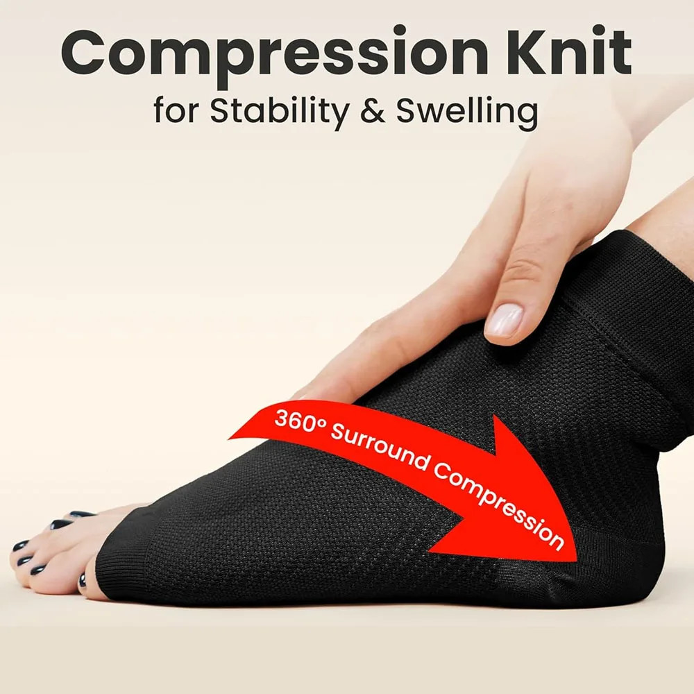 1Pcs Ankle Compression Sleeve,Plantar Fasciitis Braces,Open Toe Compression Sock