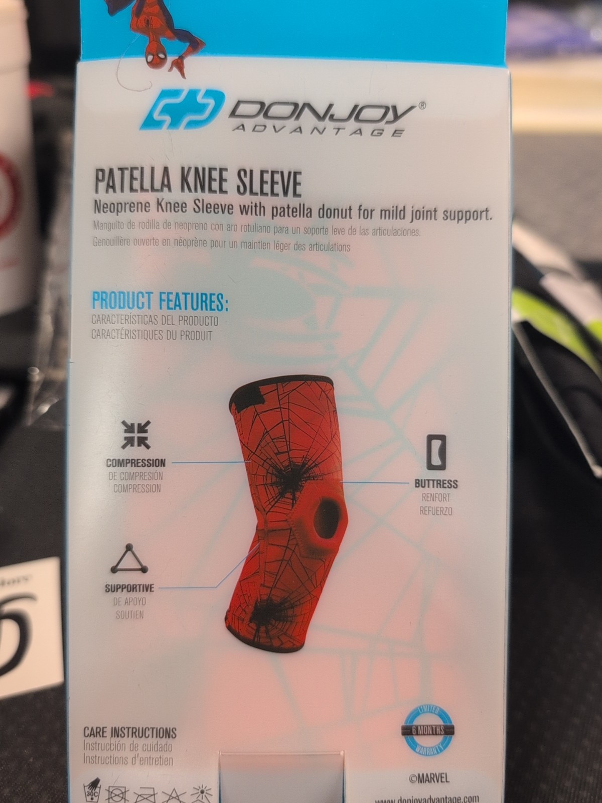 DonJoy Spiderman Neoprene Patella Knee Sleeve Youth Size