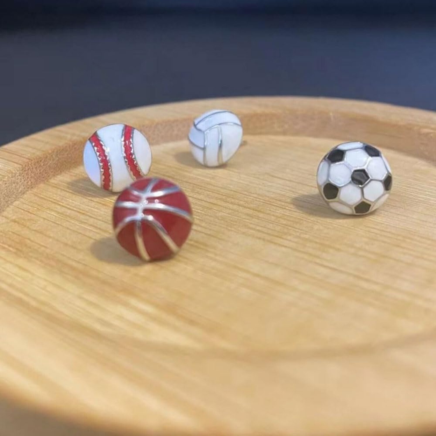 Sports Earrings,Soccer Football Volleyball Stud for Women Men Mom Birthday Je…