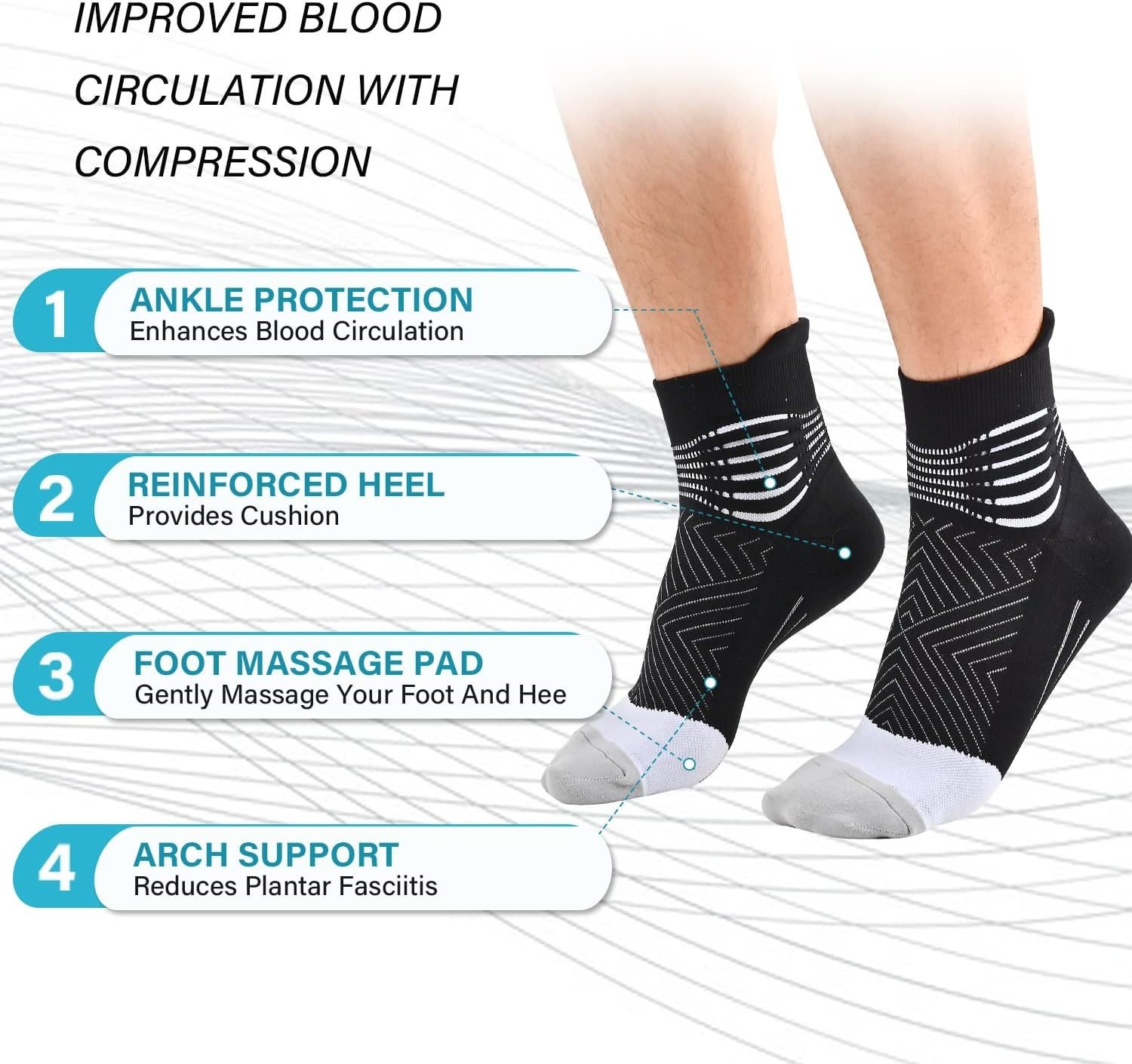 Comfort & Support: Compression Ankle Socks for Women – Plantar Fasciitis Relief