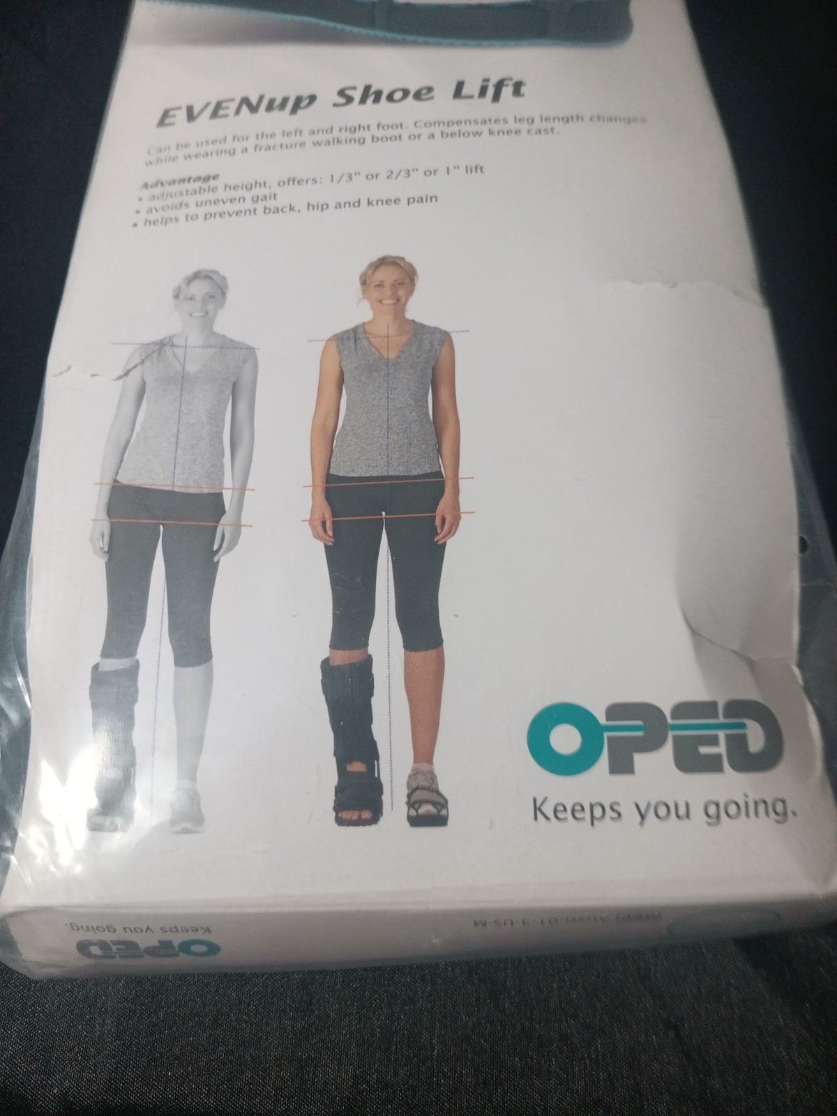 EvenUp Shoe Lift-Size Medium – Size 8.5 – 10.5 Mens or 9 – 11 Womens – Brand New