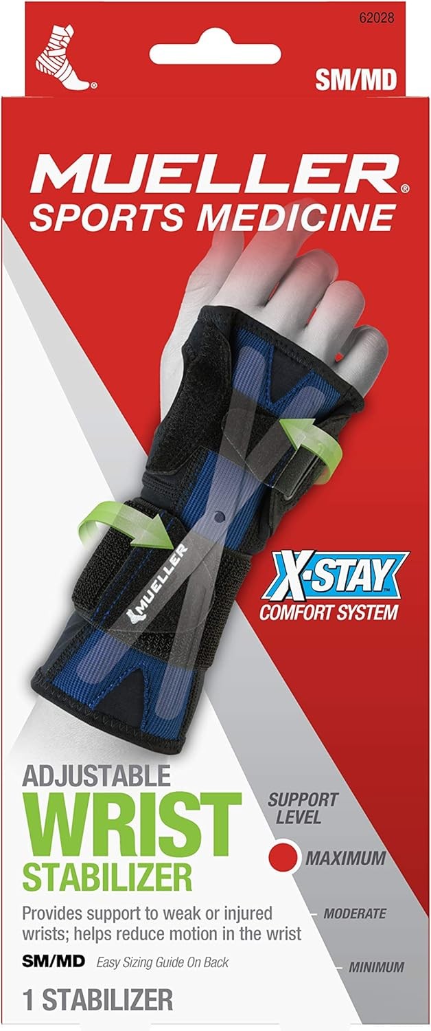 MLR X-Stay Wrist Stabilizer, Black, Small/Medium