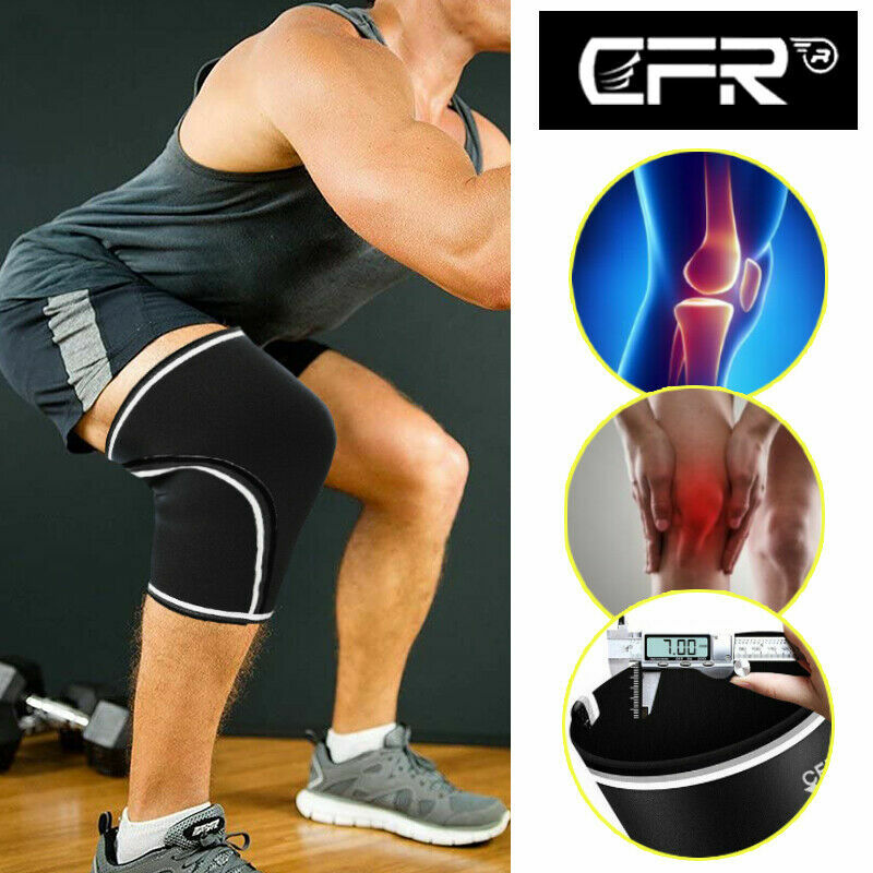 Heavy Duty Knee Support Brace 7mm Sleeves Joint Weightlifting Crossfit Squats US