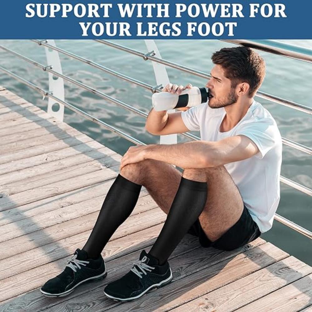 Graduated Copper Compression Socks for Men & Women Circulation 3 Pairs 20-30mmHg