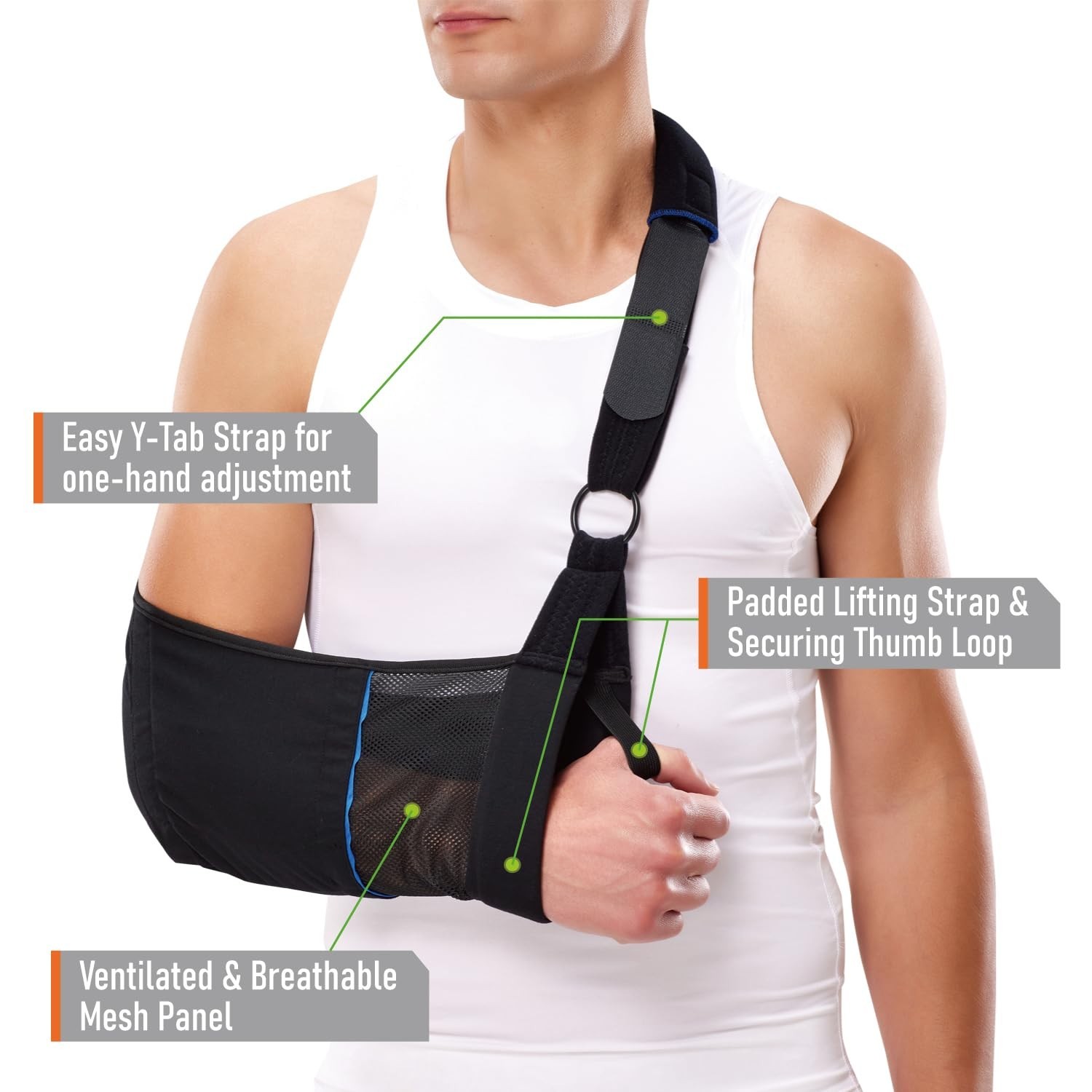 Arm Sling – Lightweight & Breathable Medical Sling with Adjustable Shoulder S…