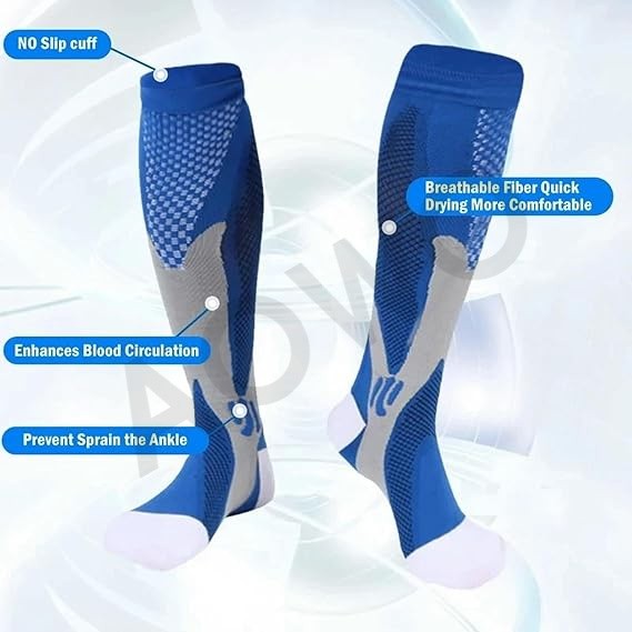 20-25mmHg Compression Socks for Men Women Sports Travel Pregnancy Circulation
