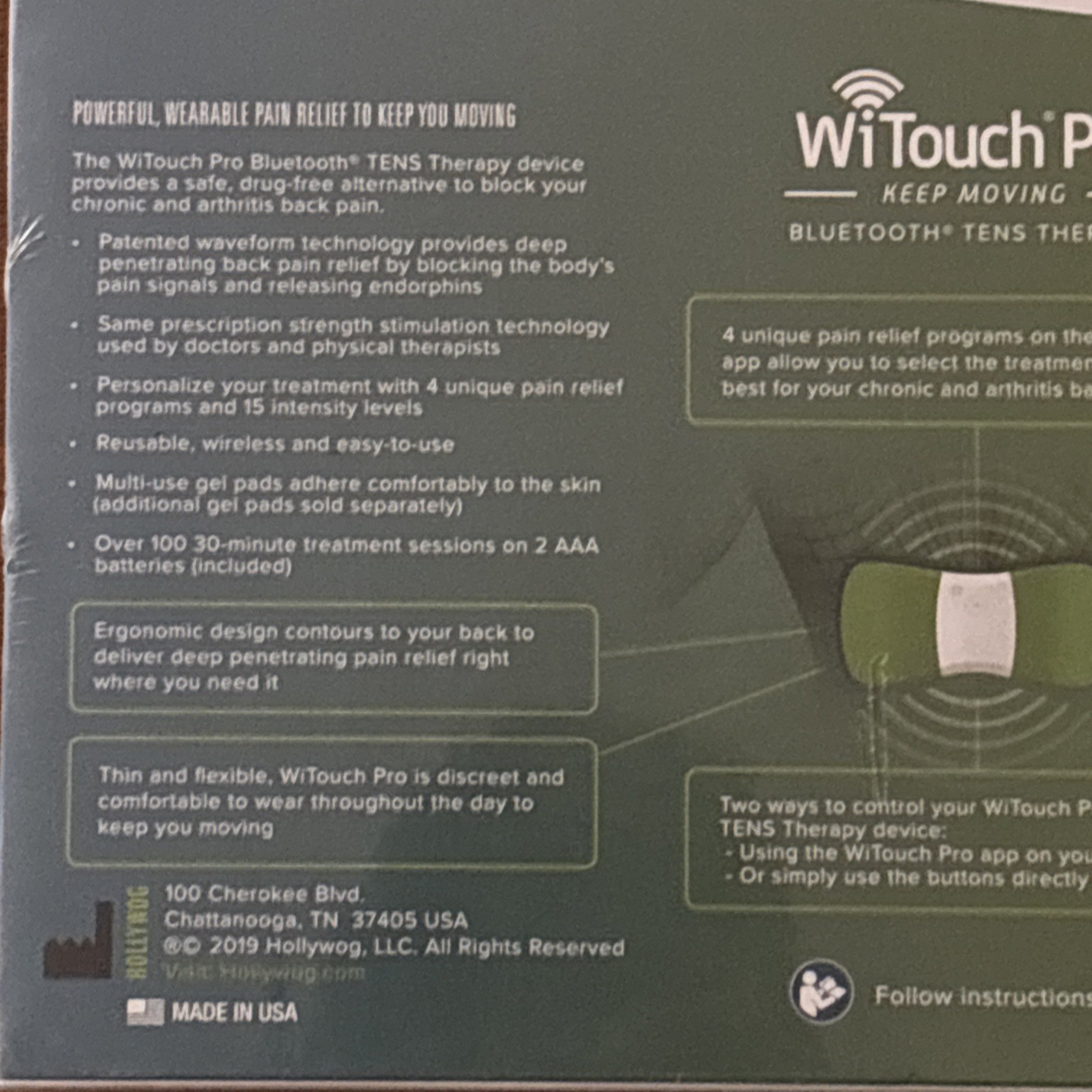 Wi Touch Pro Hollywog Bluetooth Tens Machine Made In USA – New in Box & Wrapper