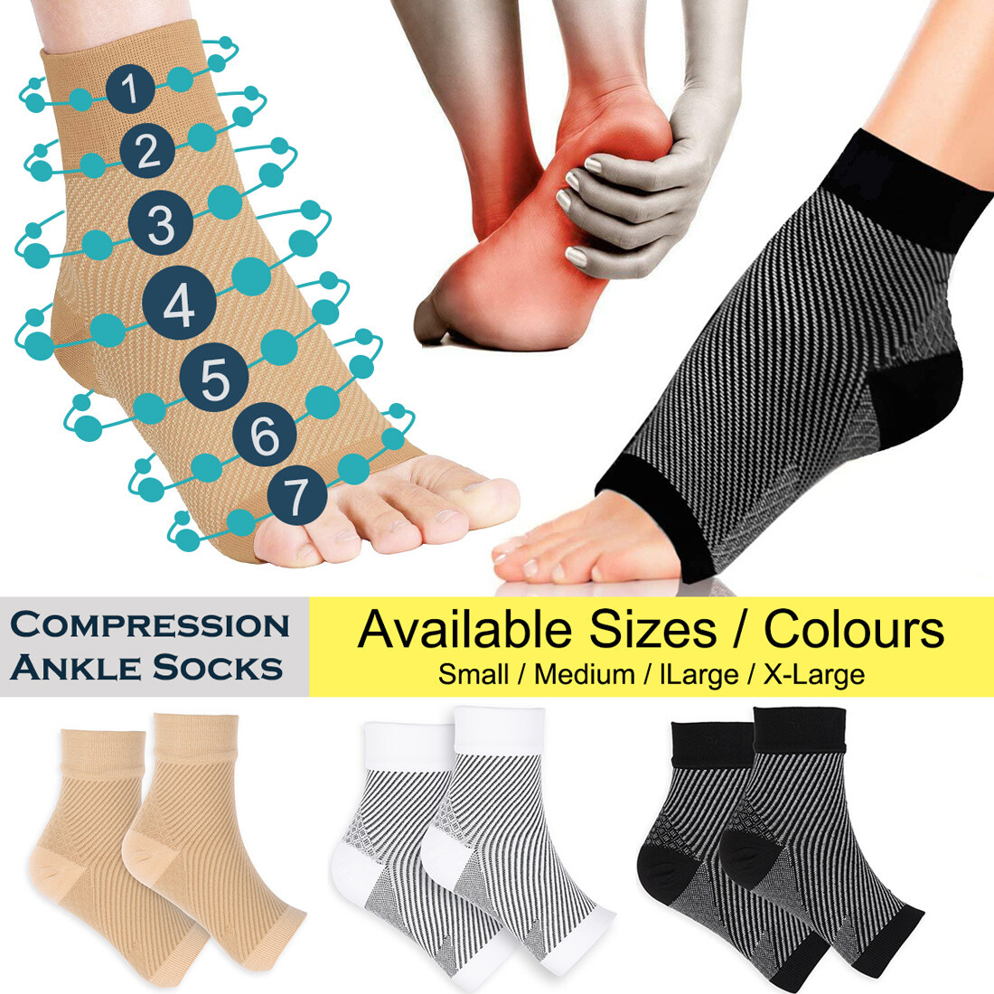 2 Pairs | Anti Slip Ankle Stabiliser for Men and Women US | Sprained Ankle Brace